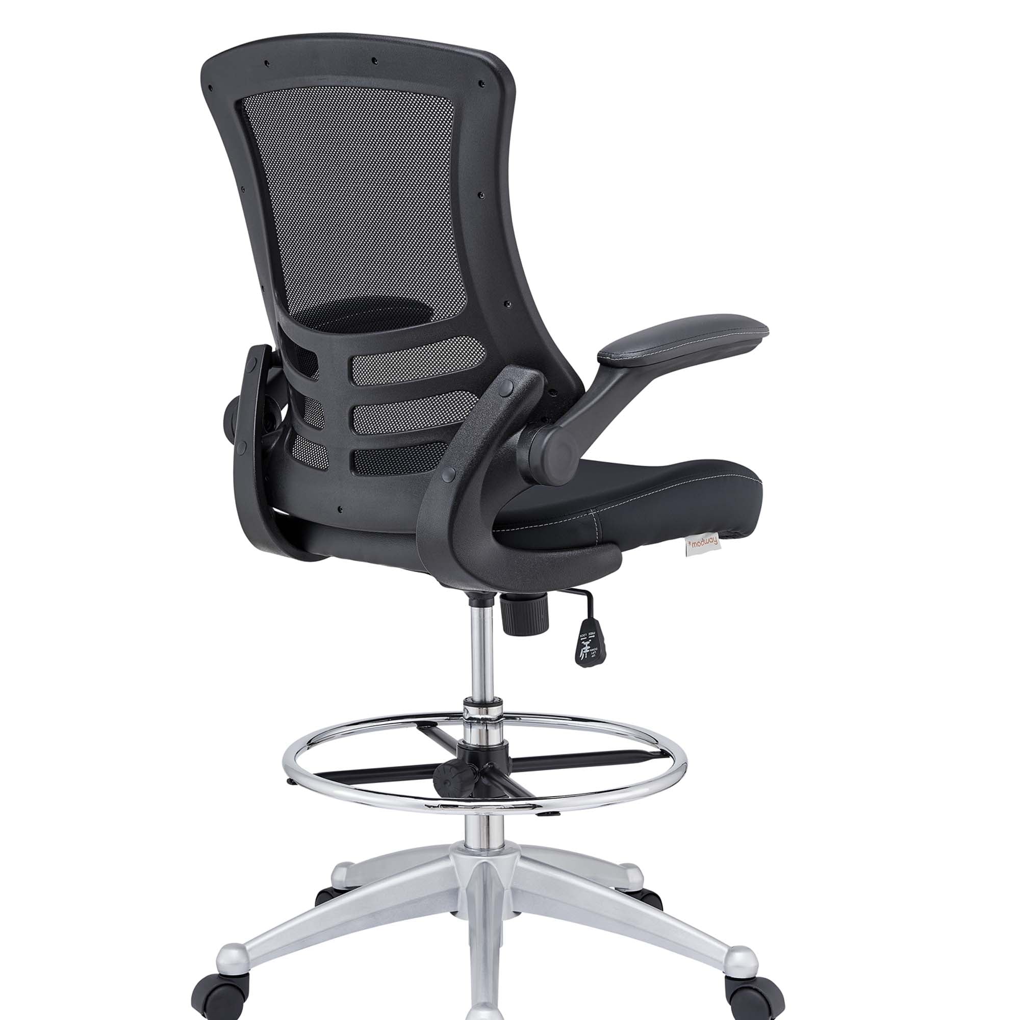 Attainment Vinyl Drafting Chair by Modway - Image 9
