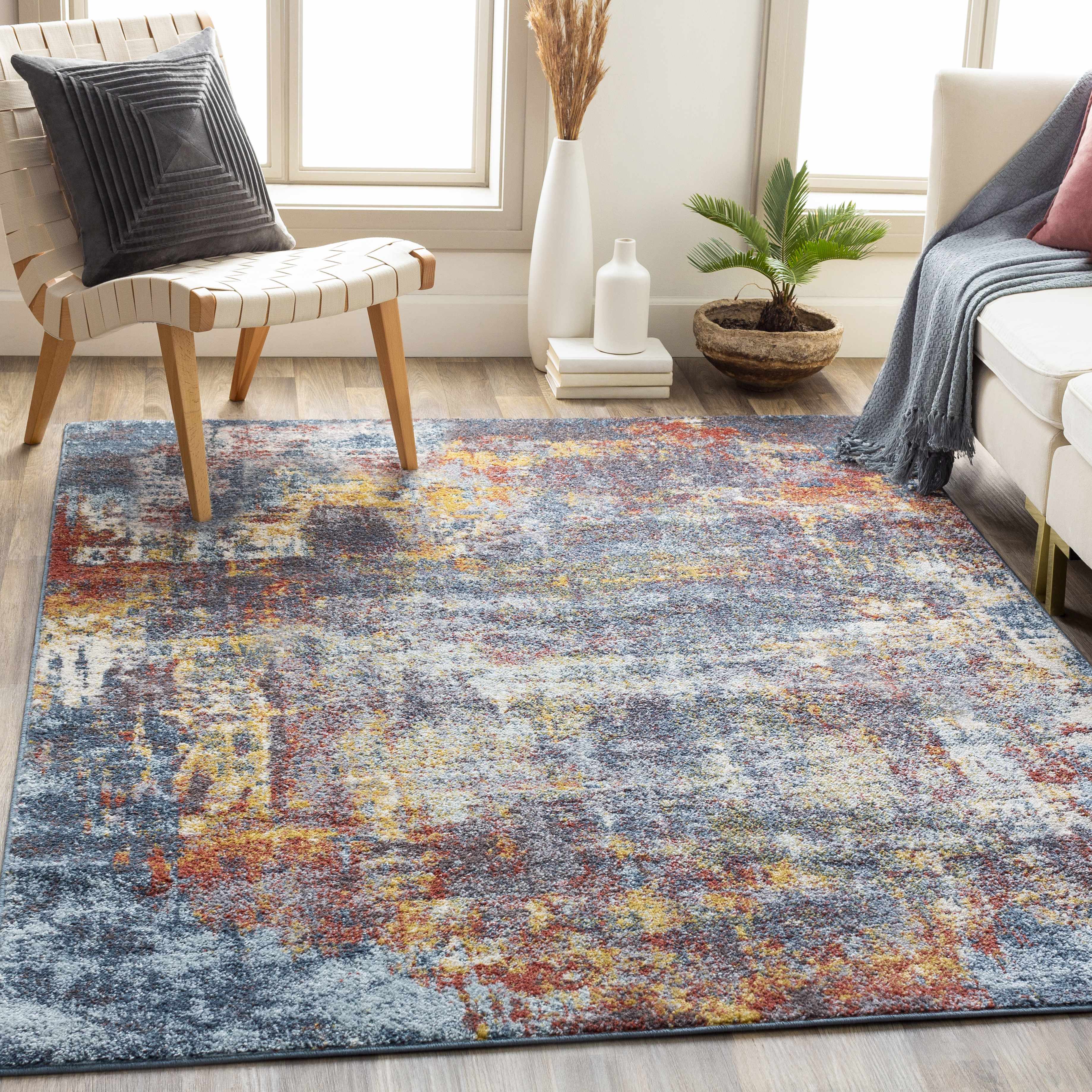 Auckley Colorful Abstract Area Rug - Image 2