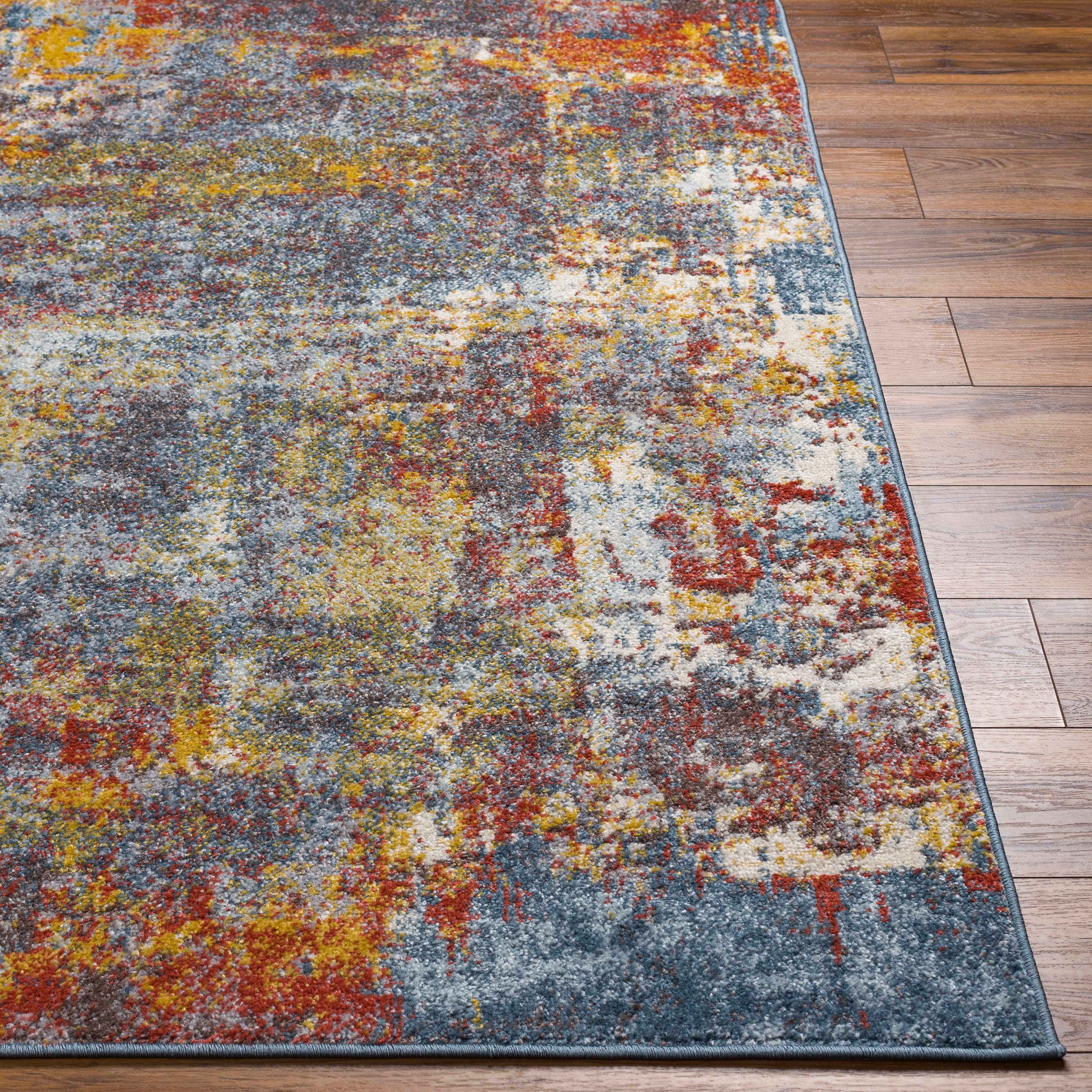 Auckley Colorful Abstract Area Rug - Image 9