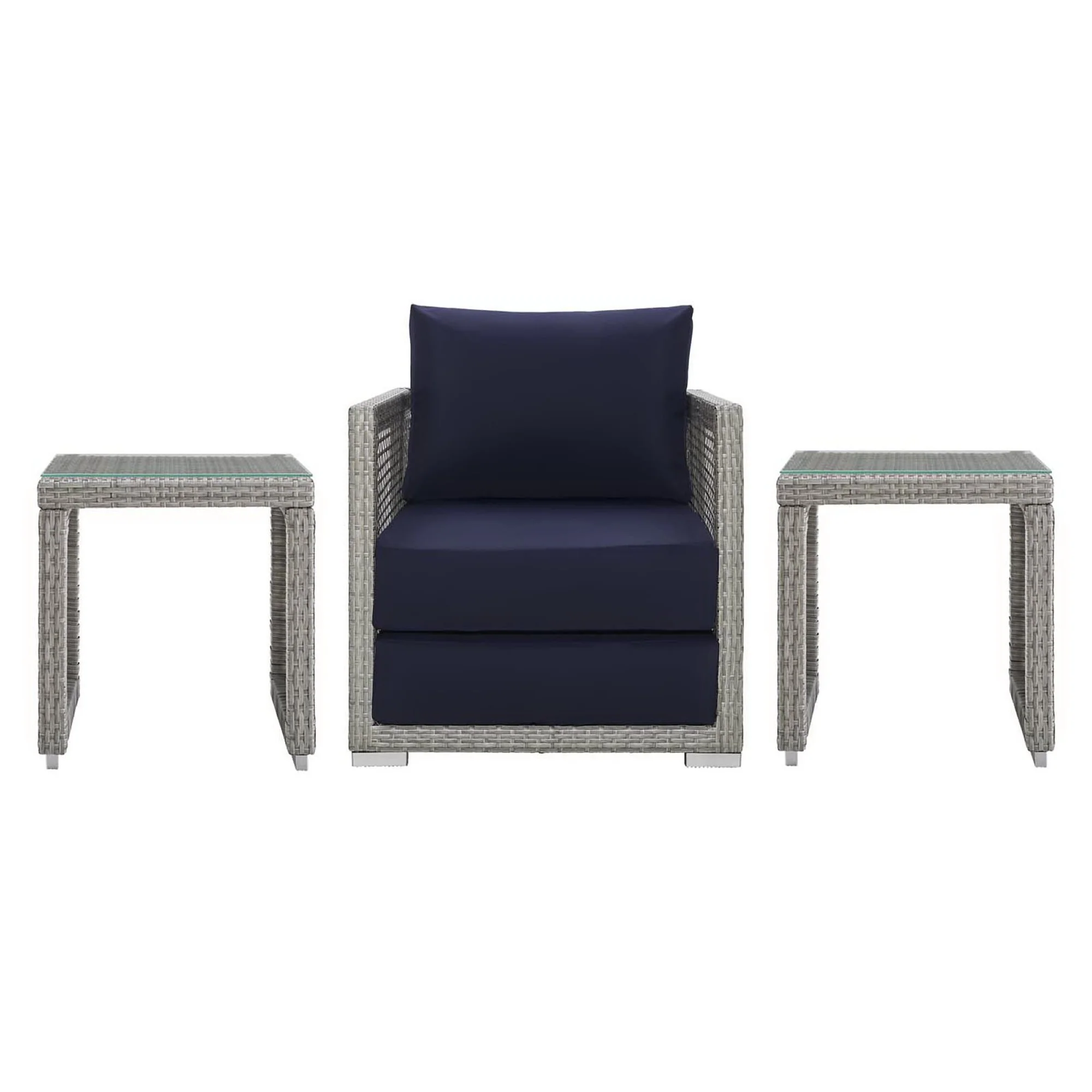 Aura 3 Piece Outdoor Patio Wicker Rattan Set by Modway - Image 20
