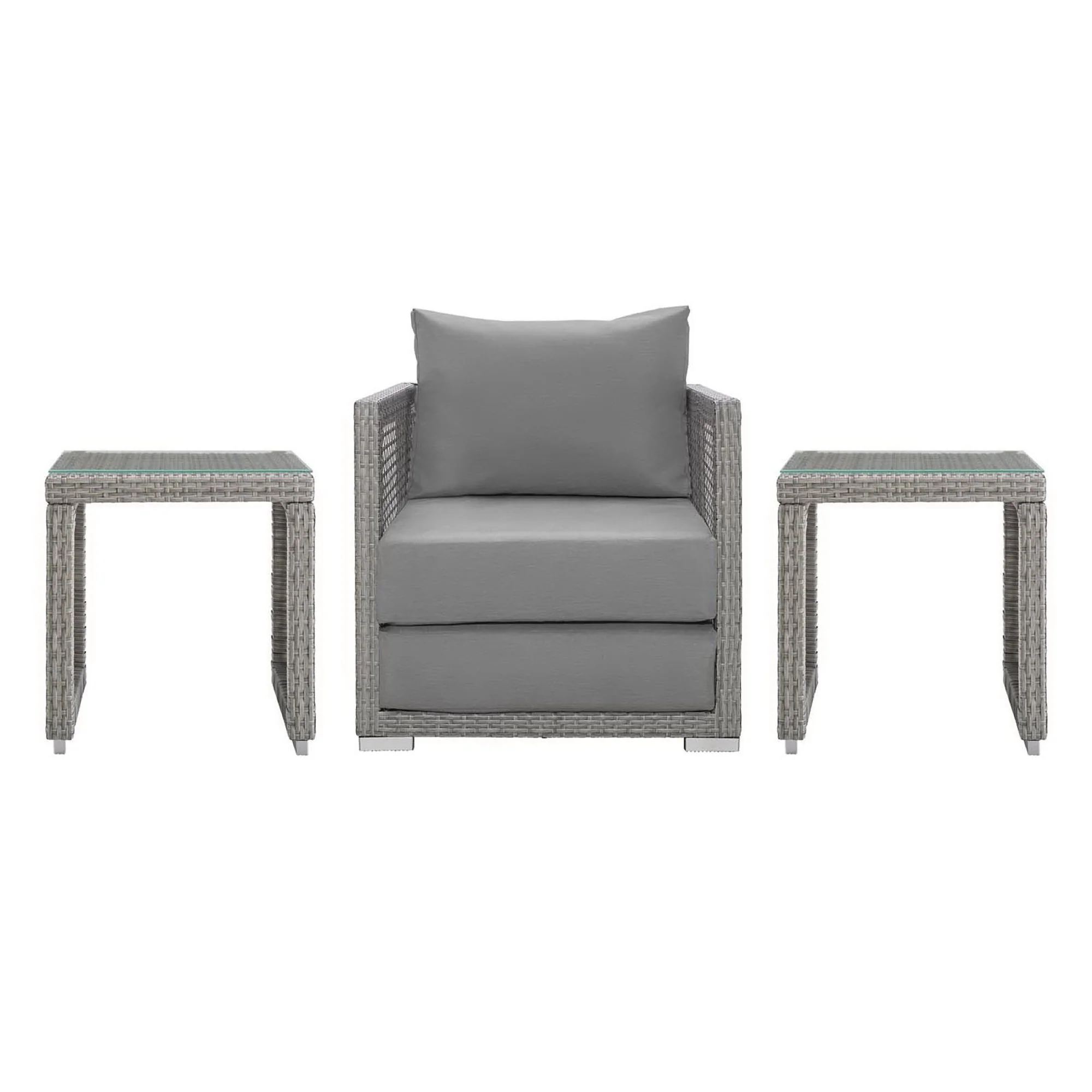 Aura 3 Piece Outdoor Patio Wicker Rattan Set by Modway - Image 21