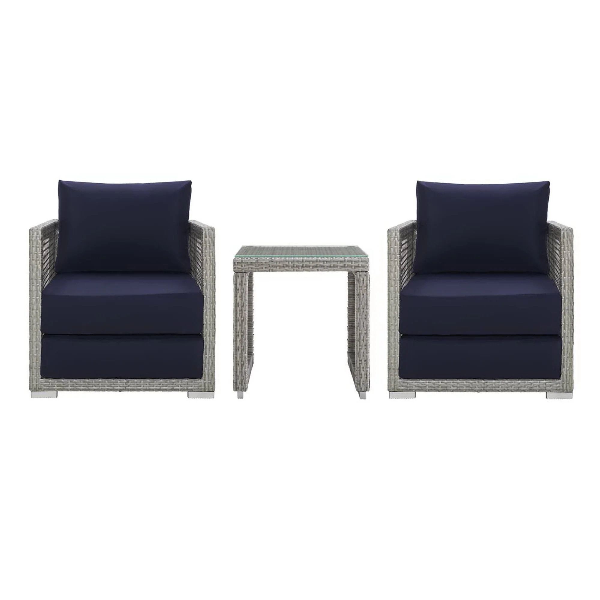 Aura 3 Piece Outdoor Patio Wicker Rattan Set by Modway - Image 20