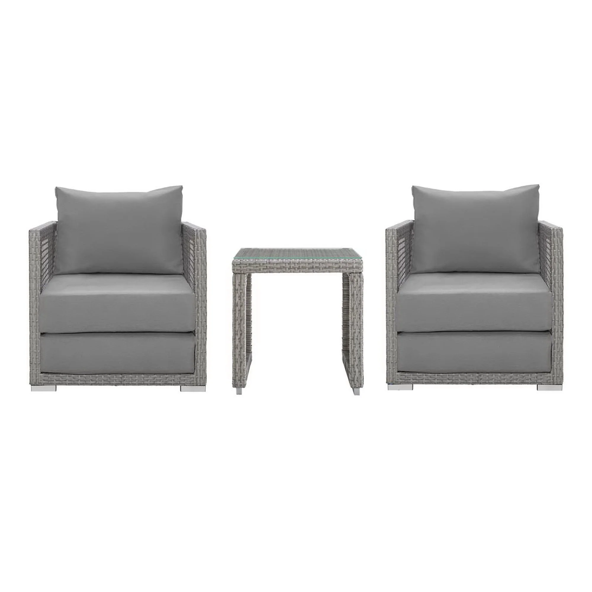 Aura 3 Piece Outdoor Patio Wicker Rattan Set by Modway - Image 21