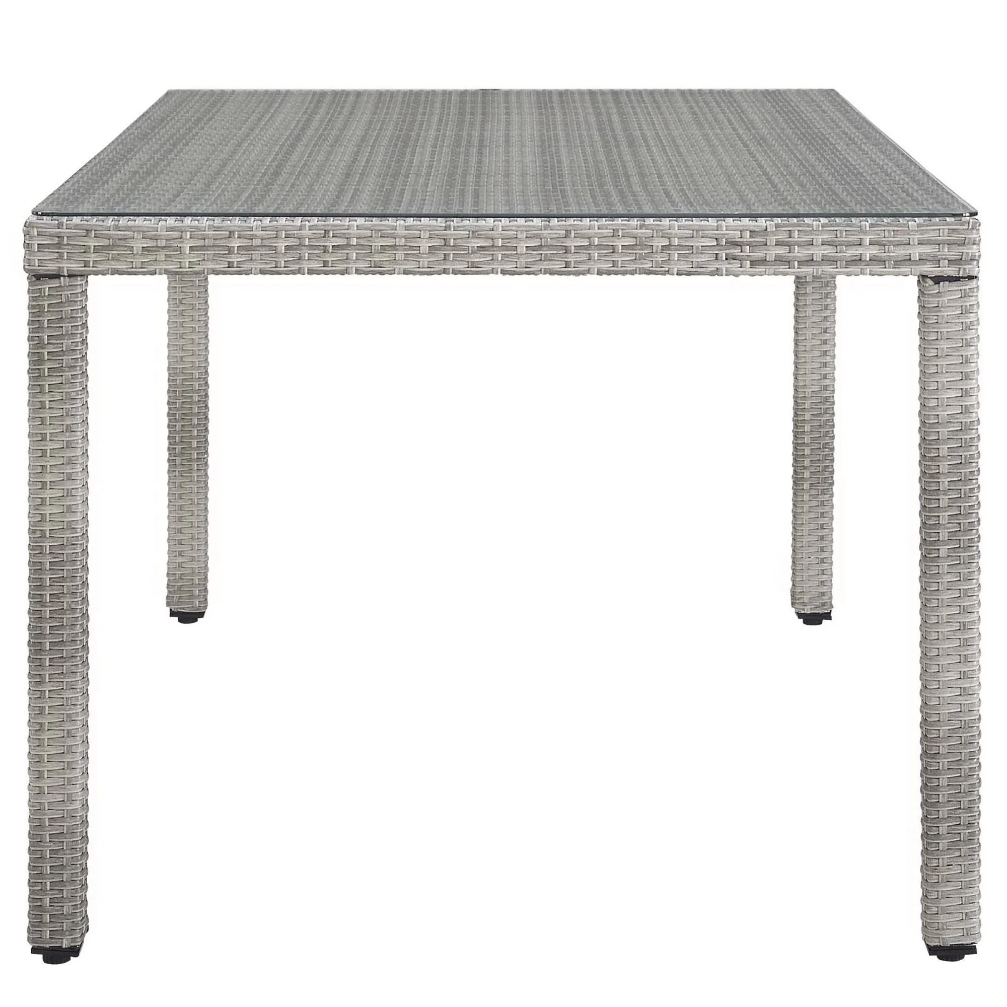 Aura 68" Outdoor Patio Wicker Rattan Dining Table by Modway - Image 5