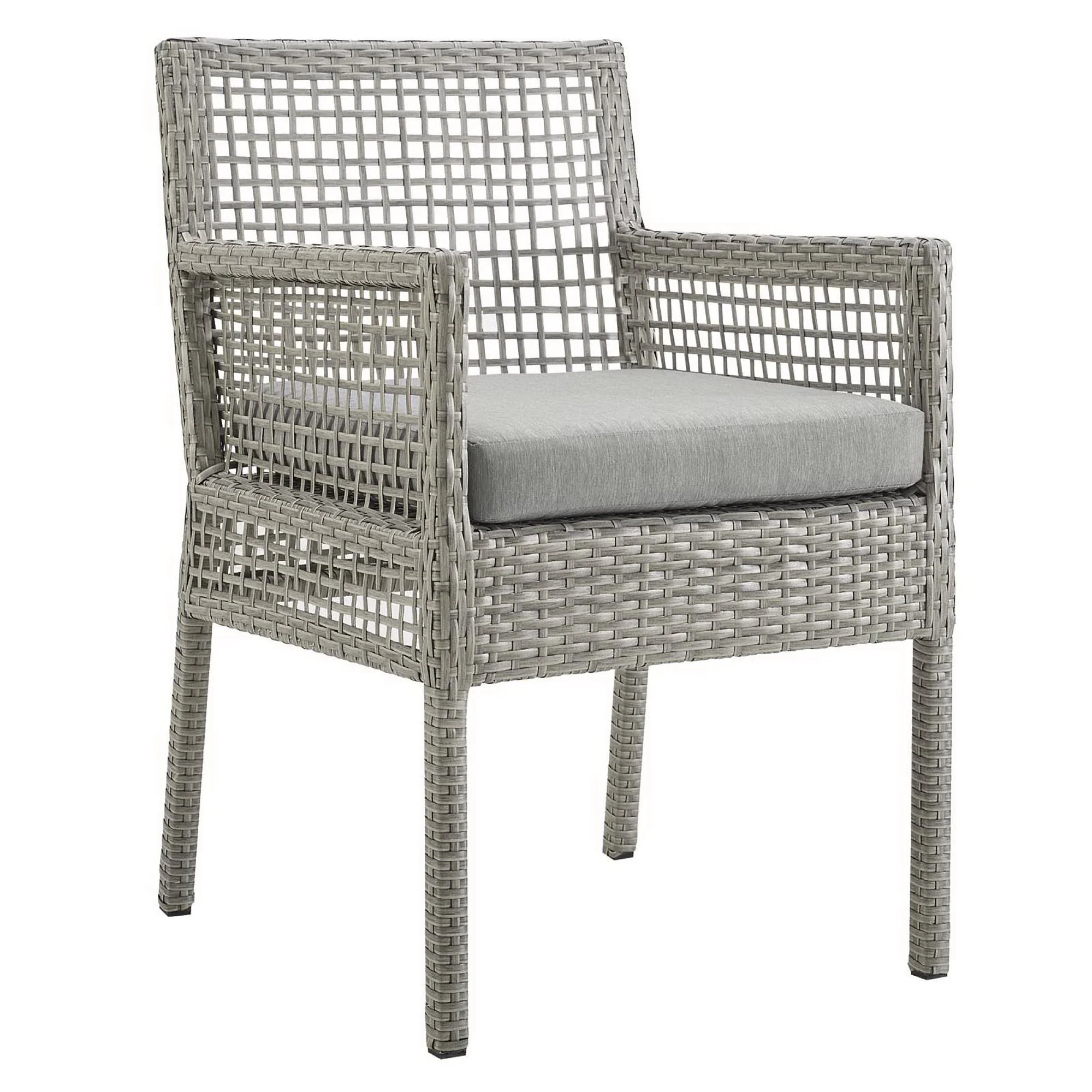 Aura Outdoor Patio Wicker Rattan Dining Armchair Set of 2 - Image 14