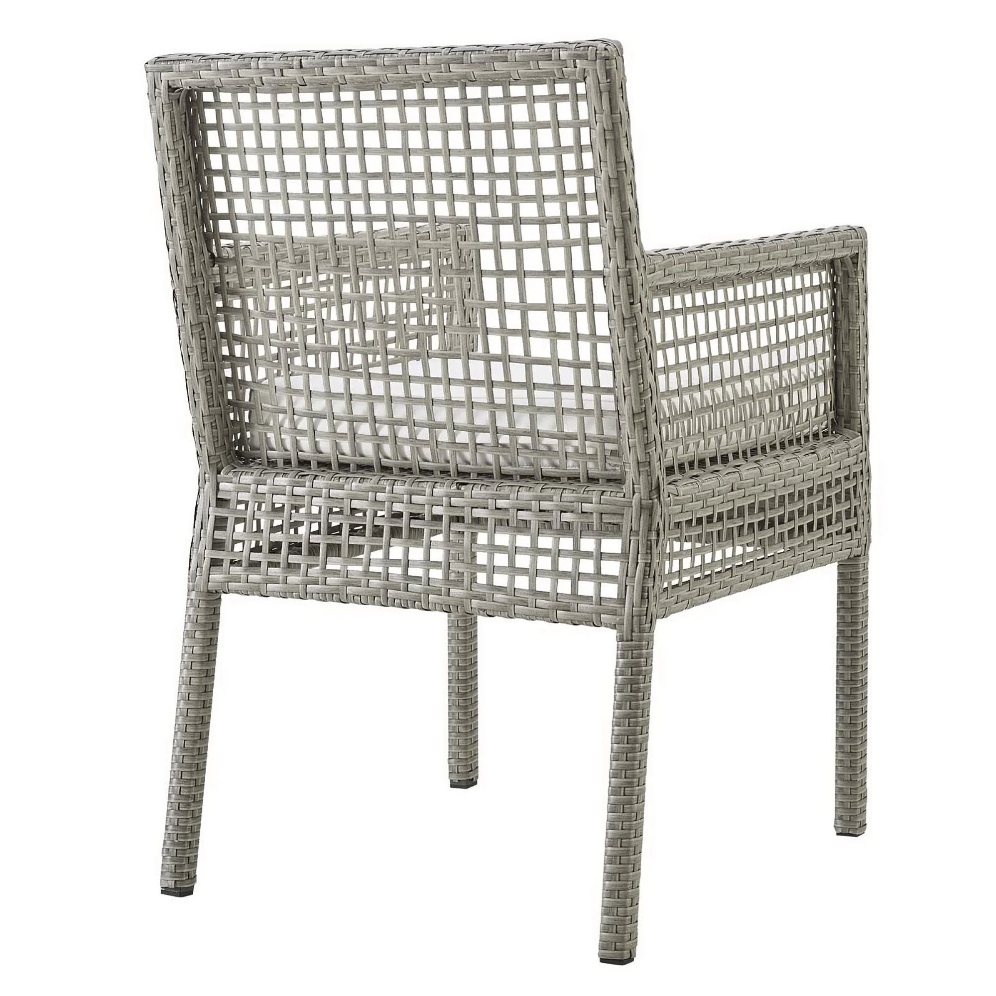 Aura Outdoor Patio Wicker Rattan Dining Armchair Set of 2 - Image 5