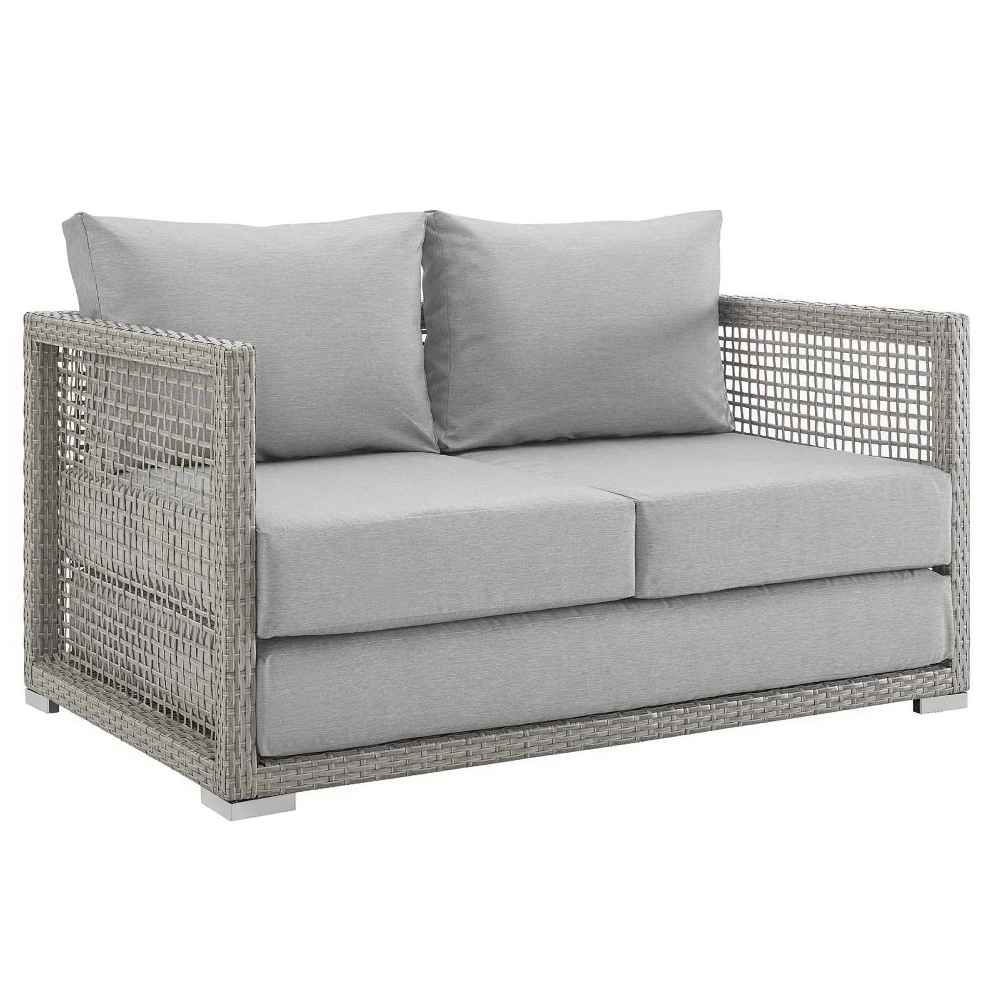 Aura Outdoor Patio Wicker Rattan Loveseat by Modway - Image 14