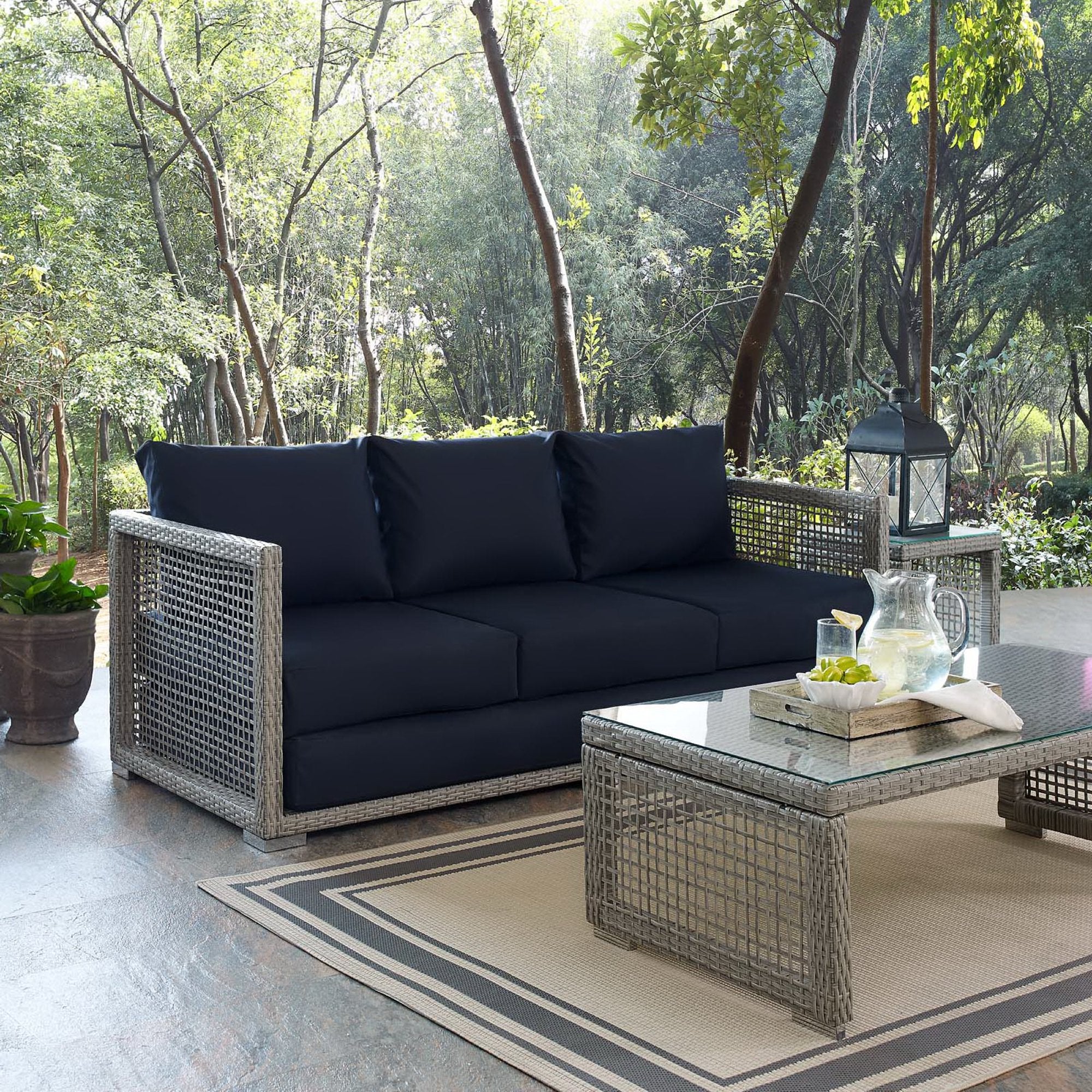 Aura Outdoor Patio Wicker Rattan Sofa by Modway - Image 10