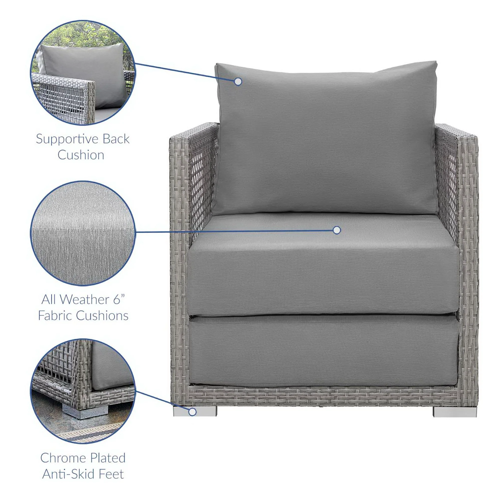 Aura Rattan Outdoor Patio Armchair by Modway - Image 19
