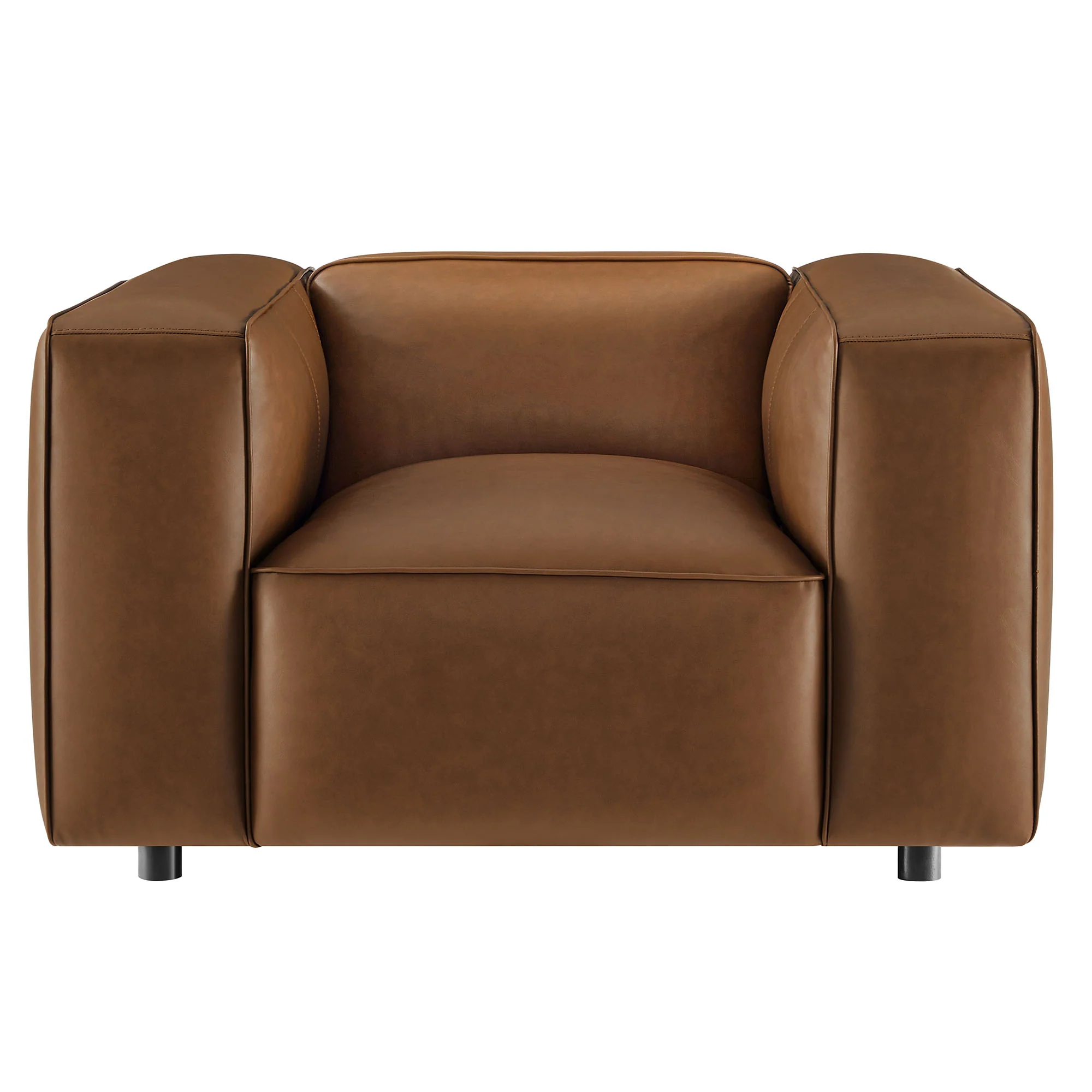 Auren Upholstered Vegan Leather Modular Armchair by Modway - Image 6