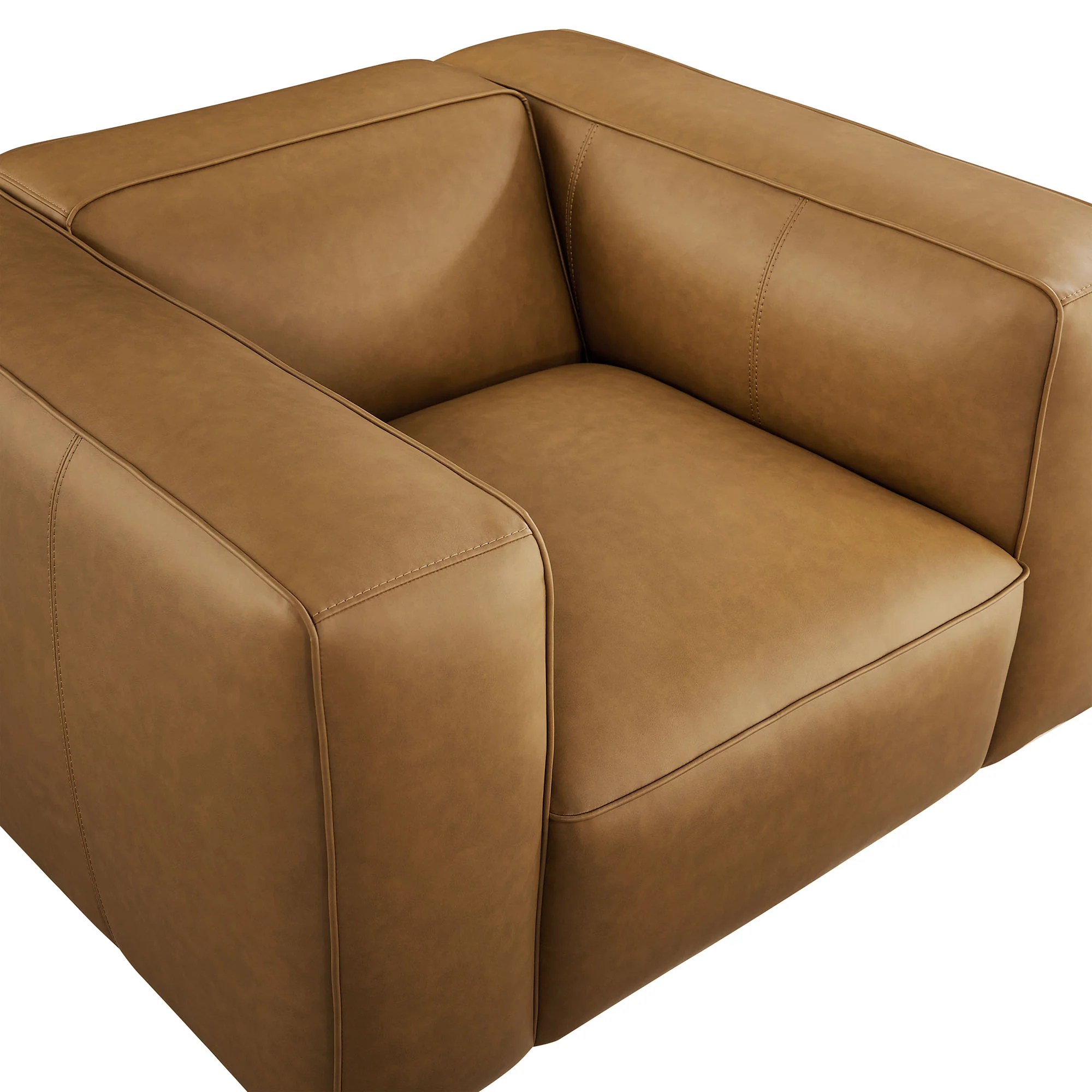Auren Upholstered Vegan Leather Modular Armchair by Modway - Image 8