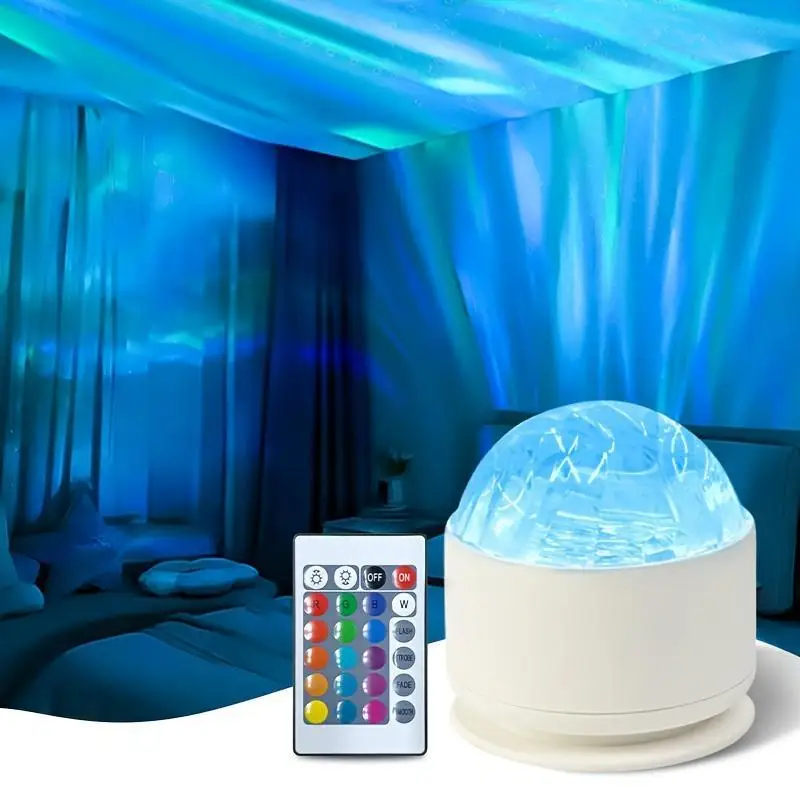 Aurora Projector Galaxy Night Light 16 Color 360 Rotating Water Ripple RGB USB Lamp - Image 8
