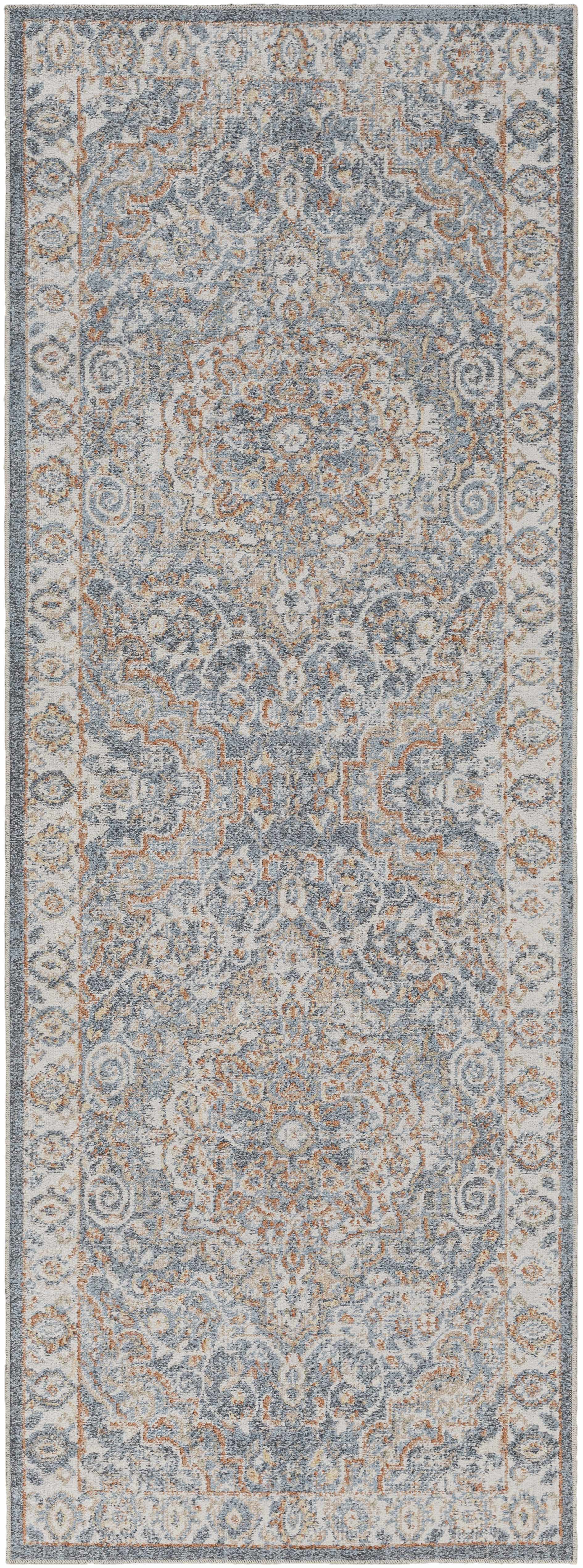 Aurum Blue & Beige Washable Area Rug - Clearance - Image 18