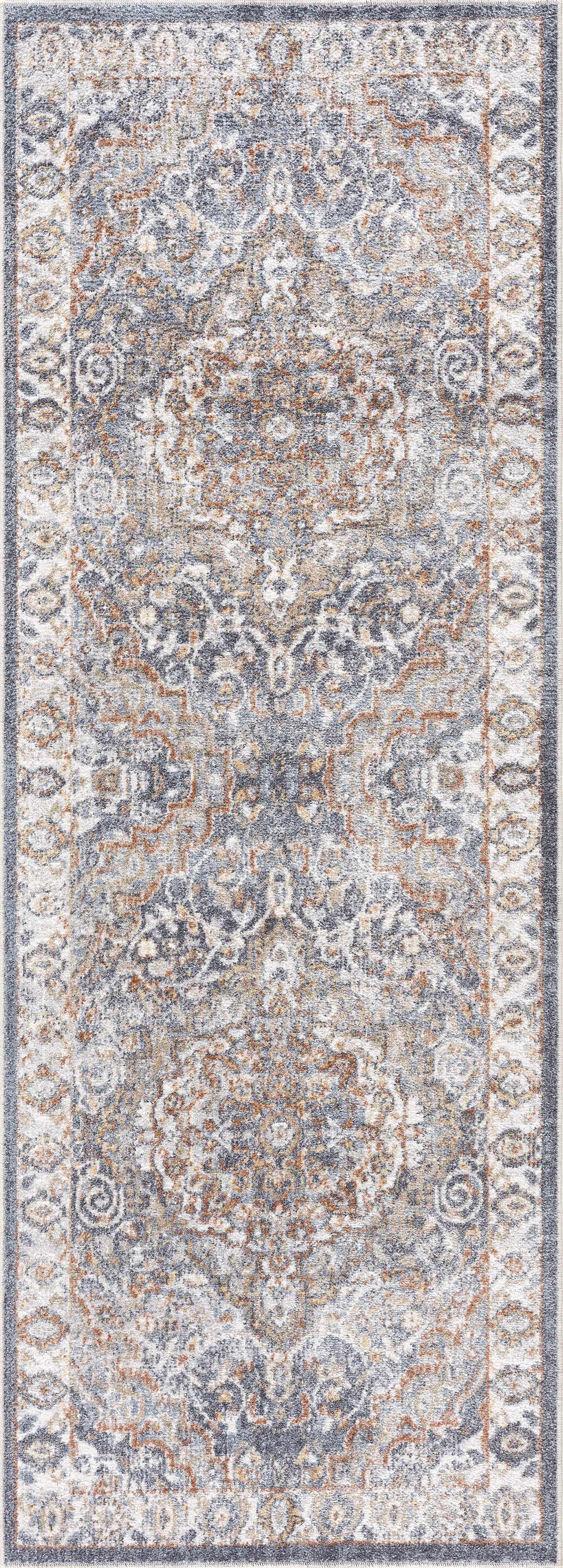 Aurum Blue & Beige Washable Area Rug - Clearance - Image 5