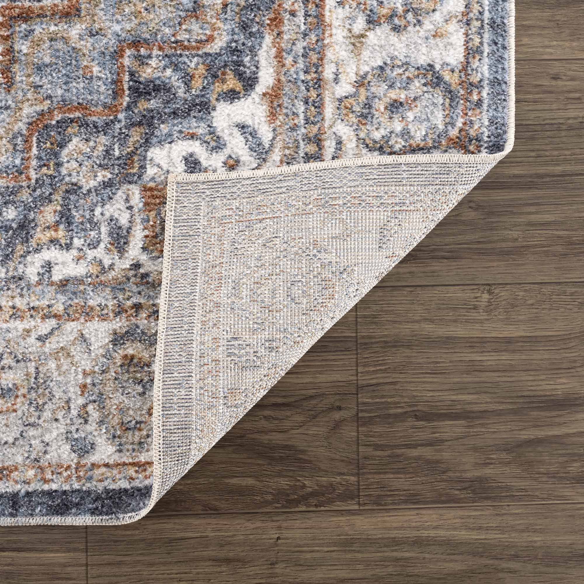 Aurum Blue & Beige Washable Area Rug - Clearance - Image 6