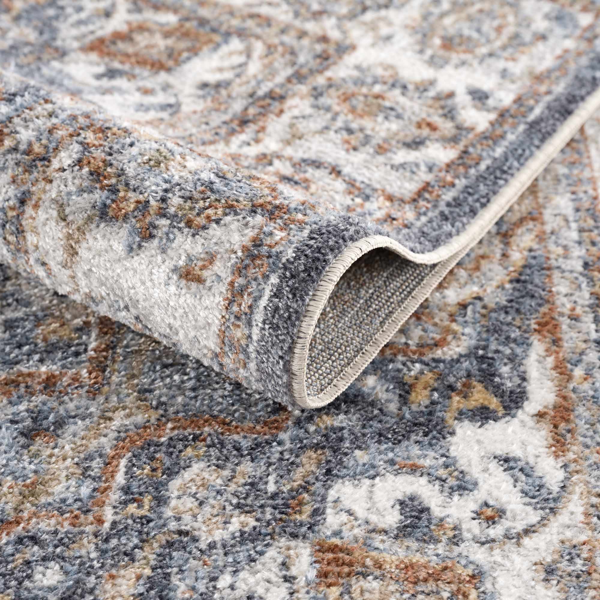 Aurum Blue & Beige Washable Area Rug - Clearance - Image 7