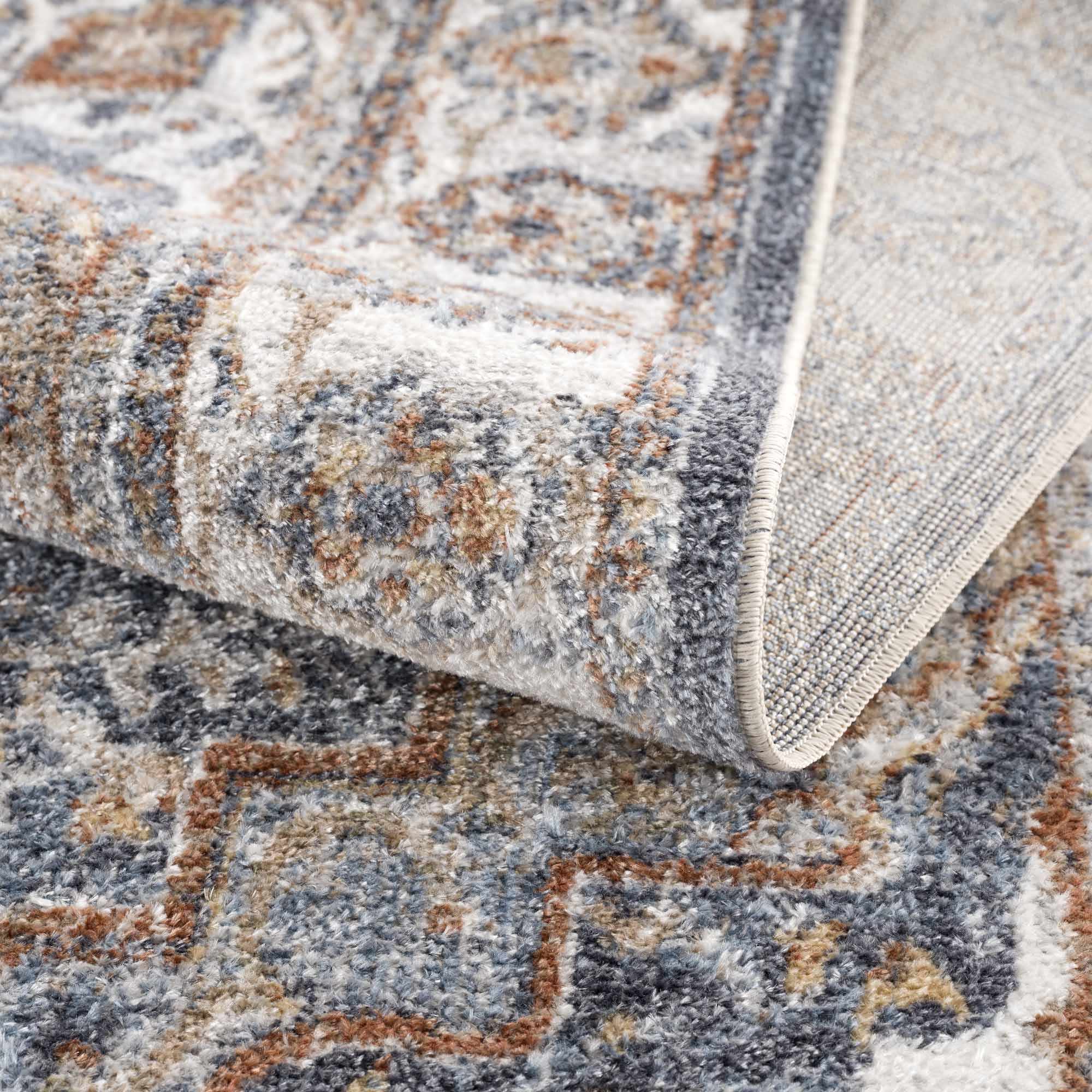 Aurum Blue & Beige Washable Area Rug - Clearance - Image 8