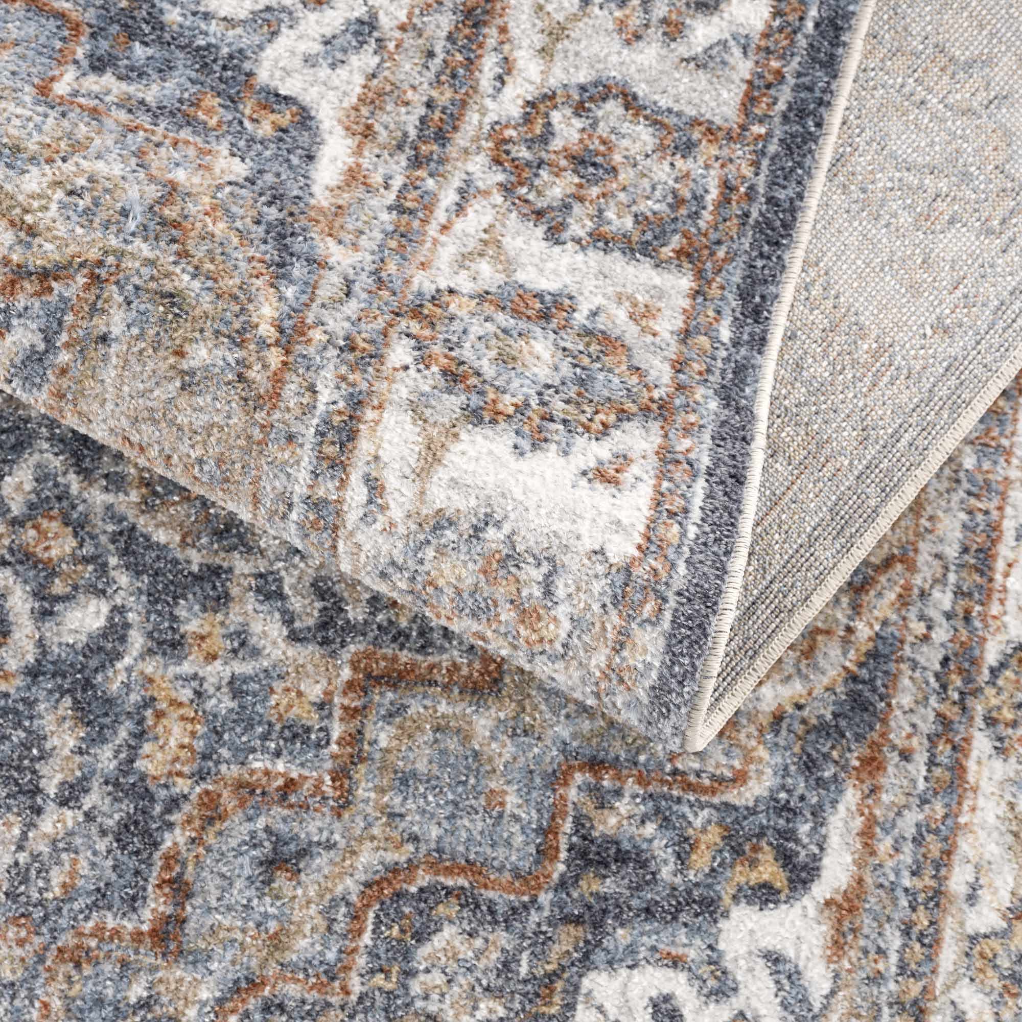 Aurum Blue & Beige Washable Area Rug - Clearance - Image 9