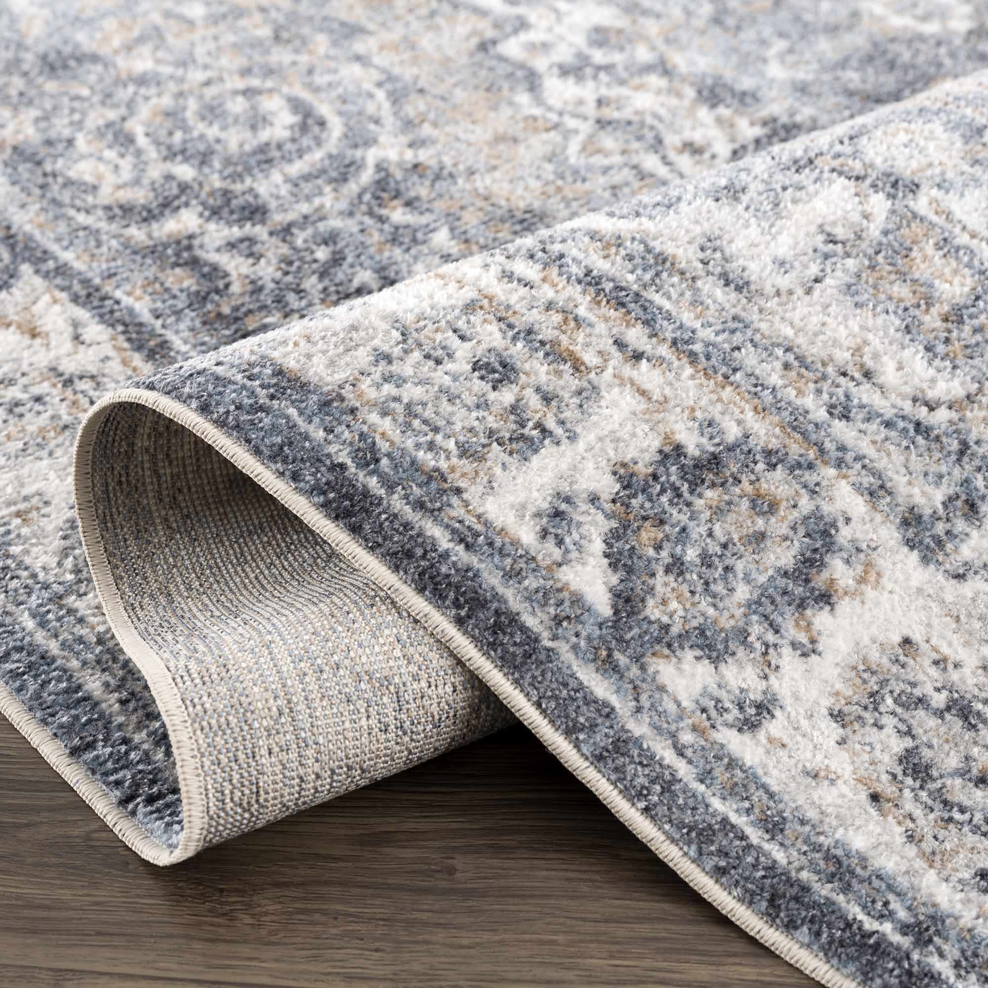 Aurum Blue Washable Area Rug - Clearance - Image 10