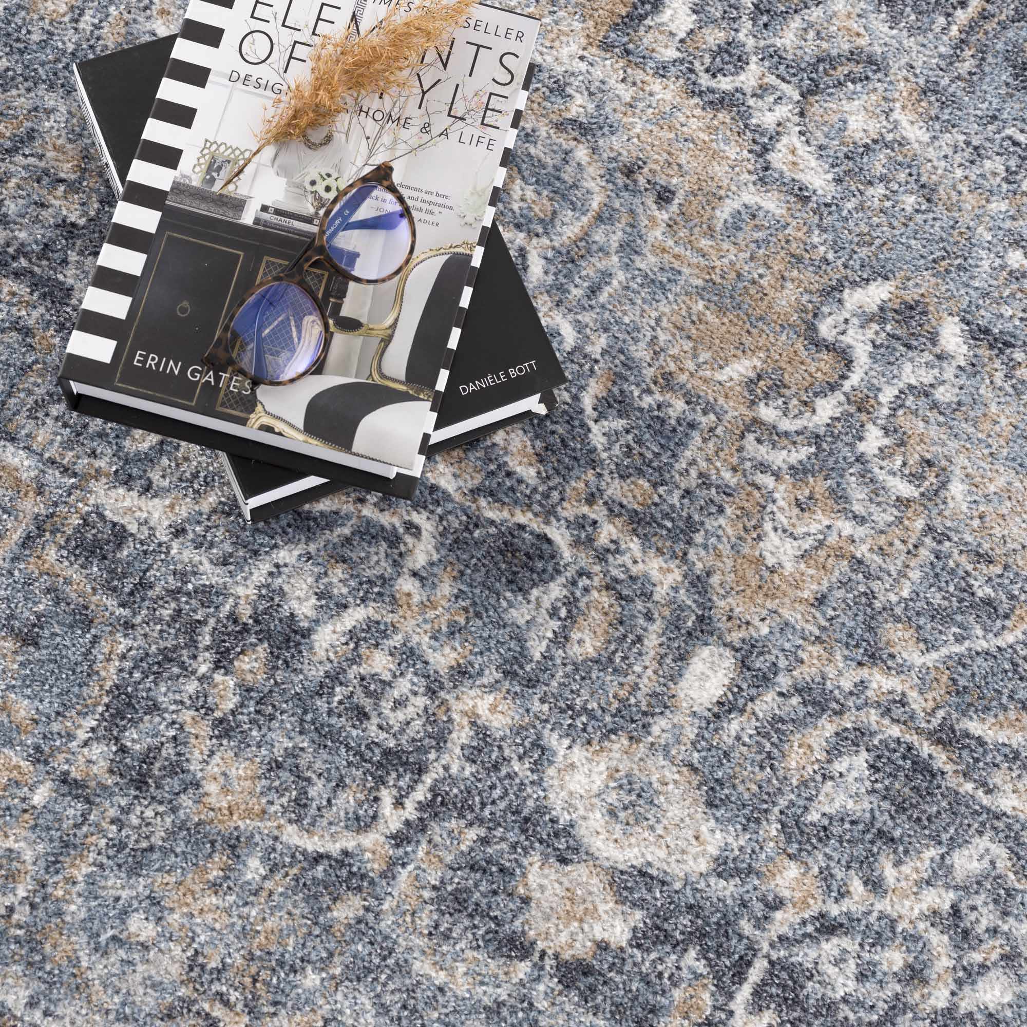 Aurum Blue Washable Area Rug - Clearance - Image 14