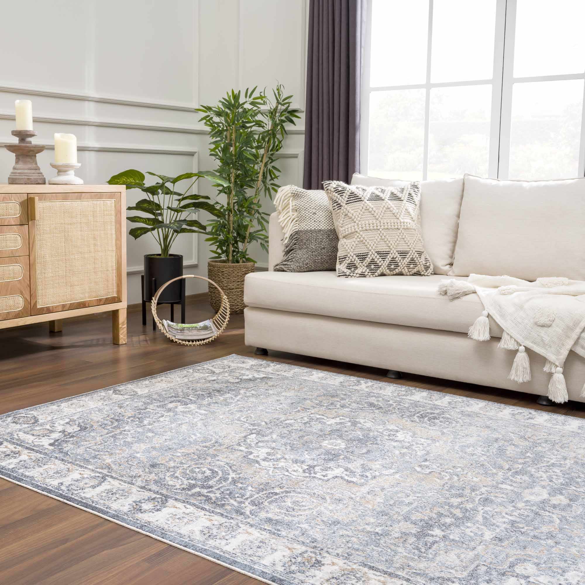Aurum Blue Washable Area Rug - Clearance - Image 17