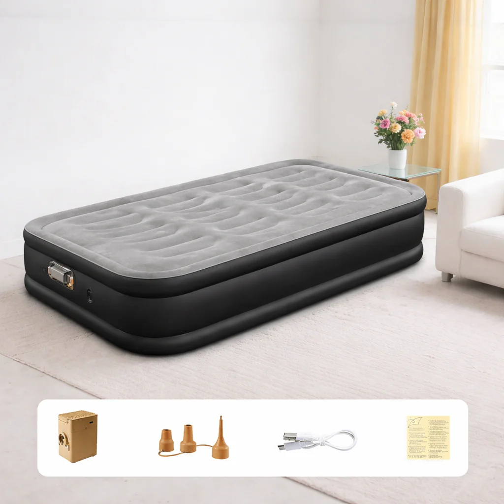 Automatic Inflatable Camping Mattress with Built-In Pump – Thickened PVC Sleep Pad - Image 10