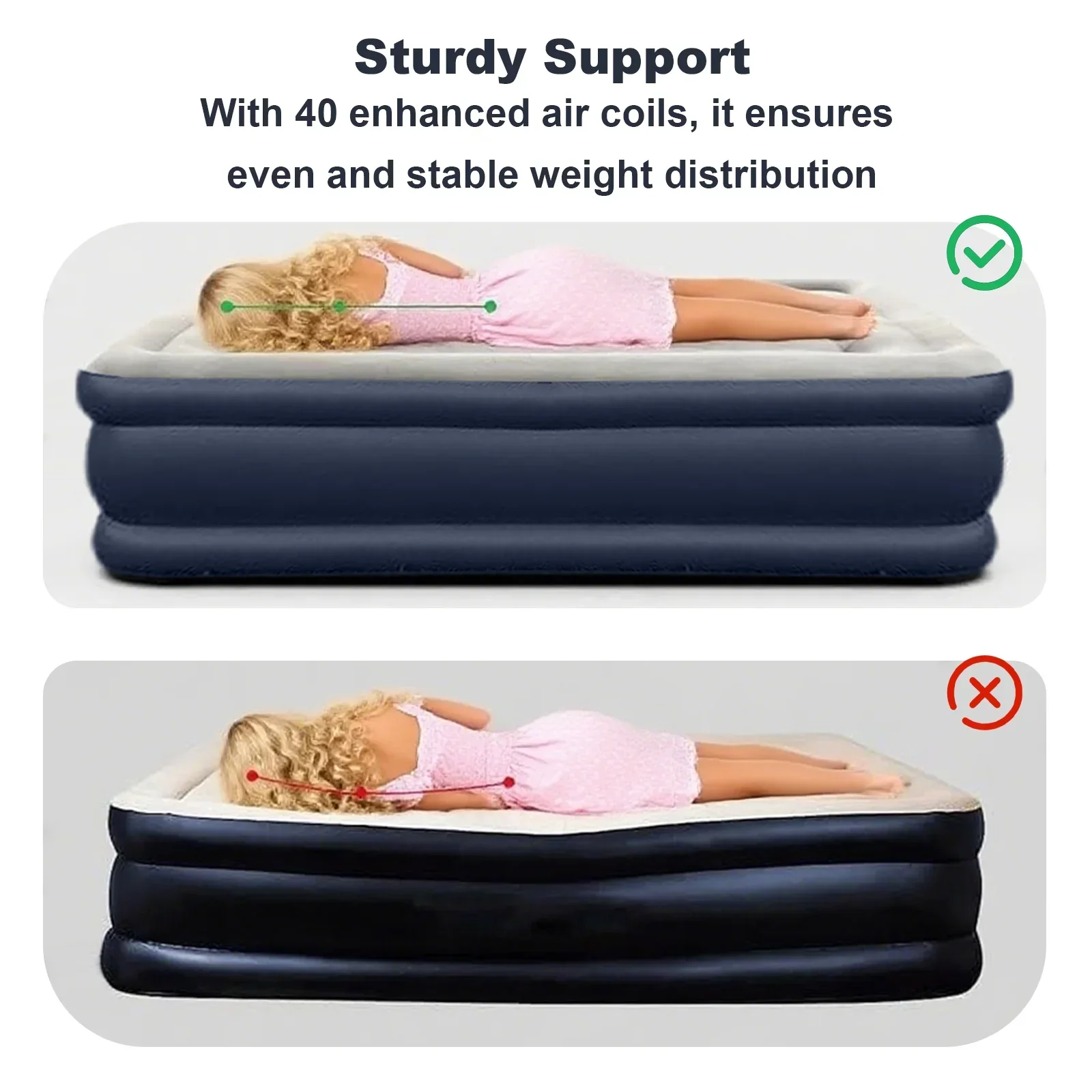 Automatic Inflatable Camping Mattress with Built-In Pump – Thickened PVC Sleep Pad - Image 4