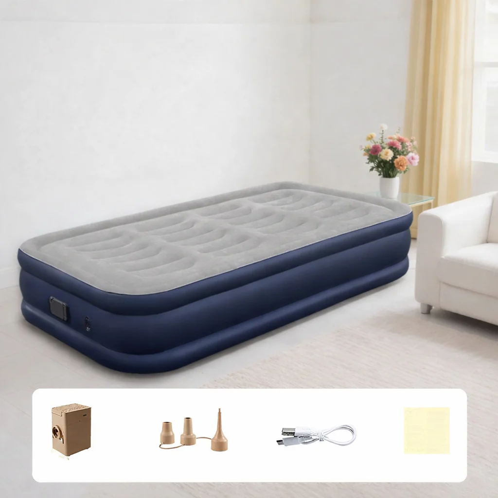 Automatic Inflatable Camping Mattress with Built-In Pump – Thickened PVC Sleep Pad - Image 8