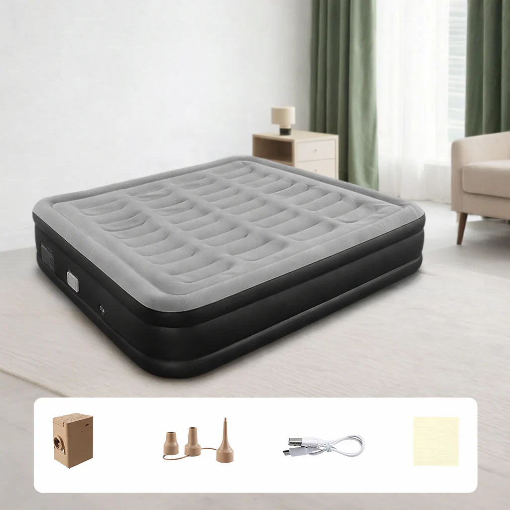 Automatic Inflatable Camping Mattress with Built-In Pump – Thickened PVC Sleep Pad - Image 9