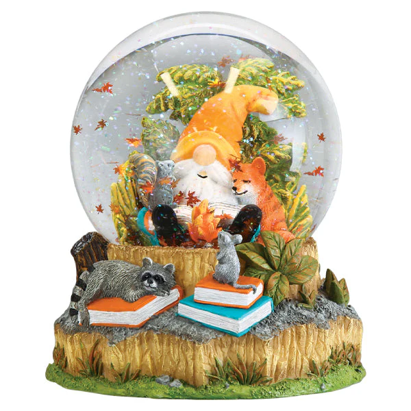 Autumn Forest Gnome Snow Globe - Image 2