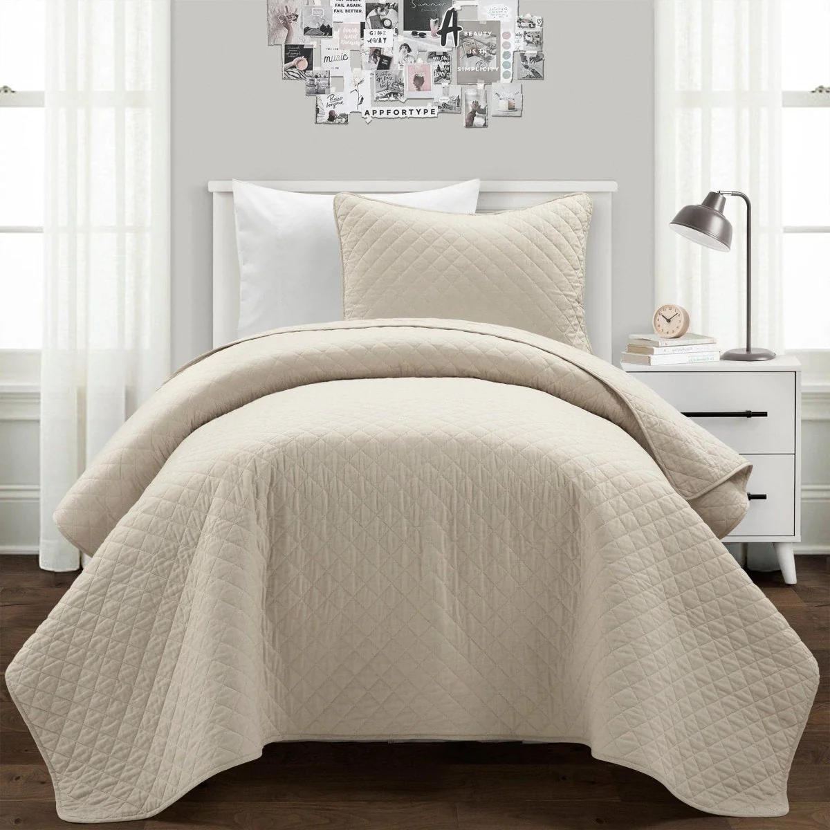 Ava Diamond Oversized Cotton Quilt Set - Image 10