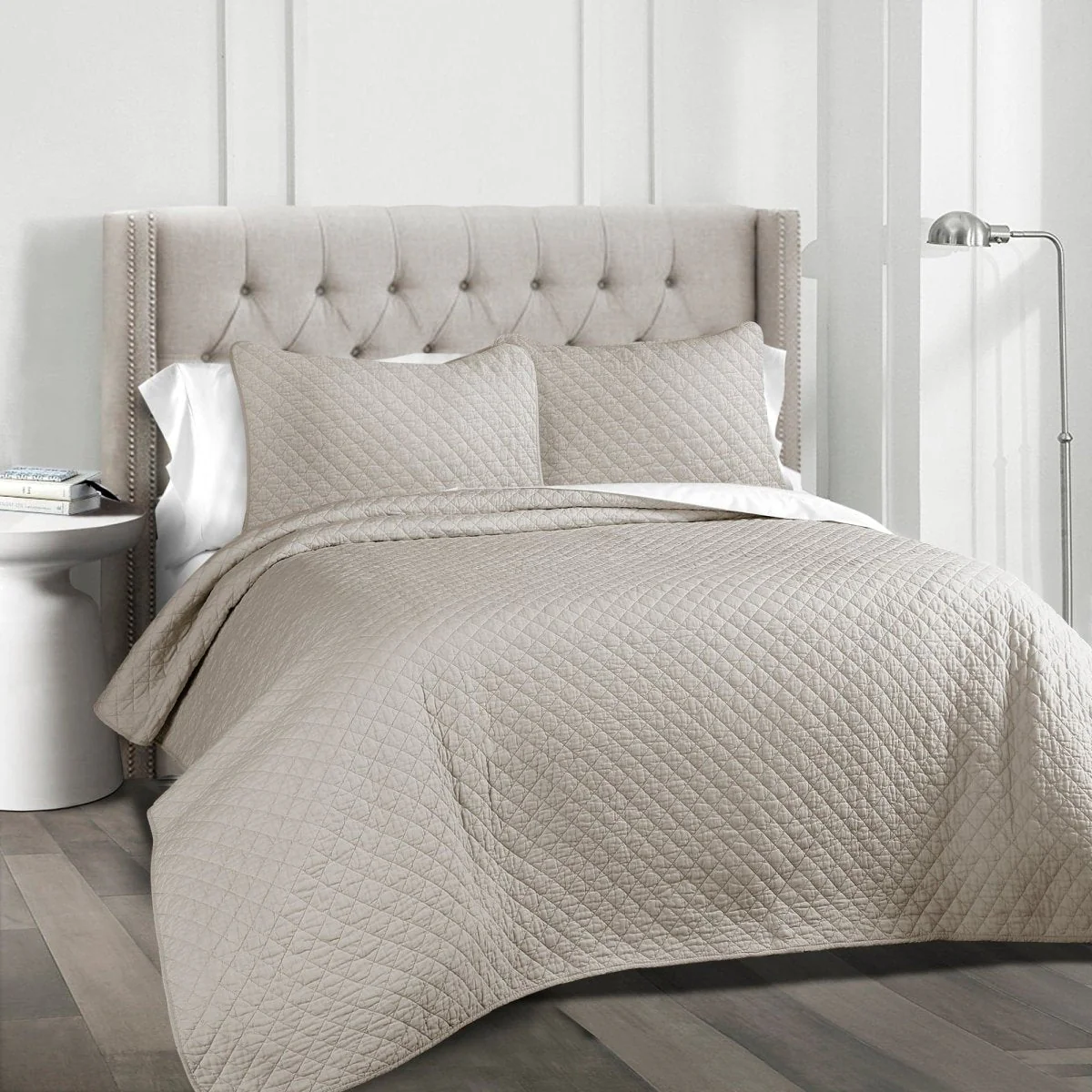 Ava Diamond Oversized Cotton Quilt Set - Image 15