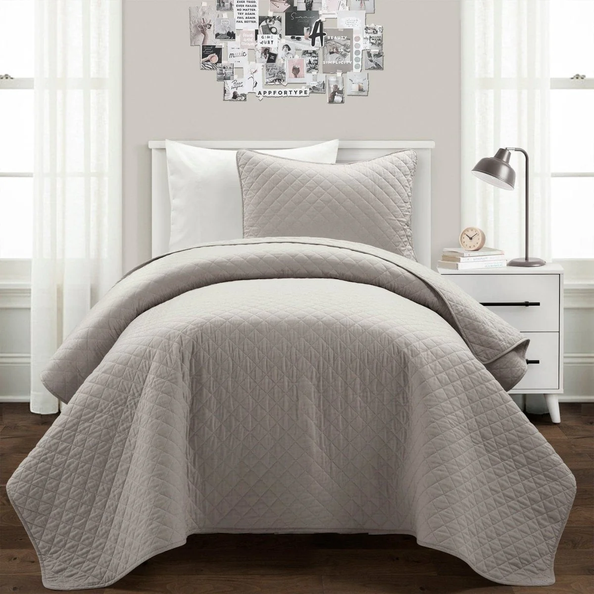 Ava Diamond Oversized Cotton Quilt Set - Image 16