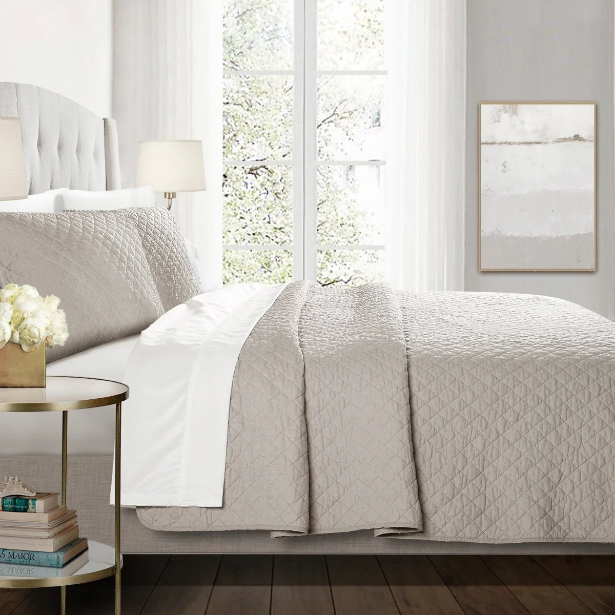 Ava Diamond Oversized Cotton Quilt Set - Image 18