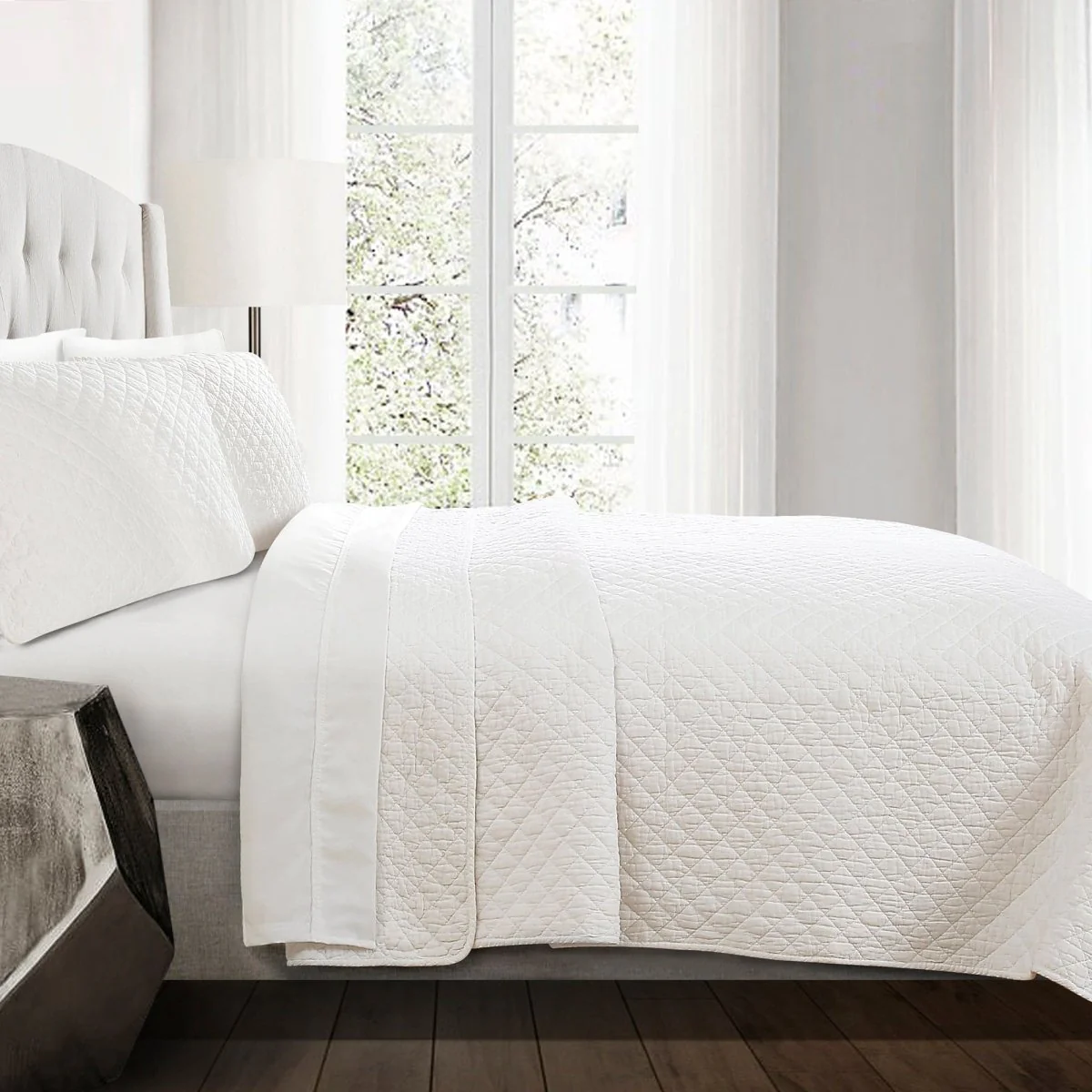 Ava Diamond Oversized Cotton Quilt Set - Image 23