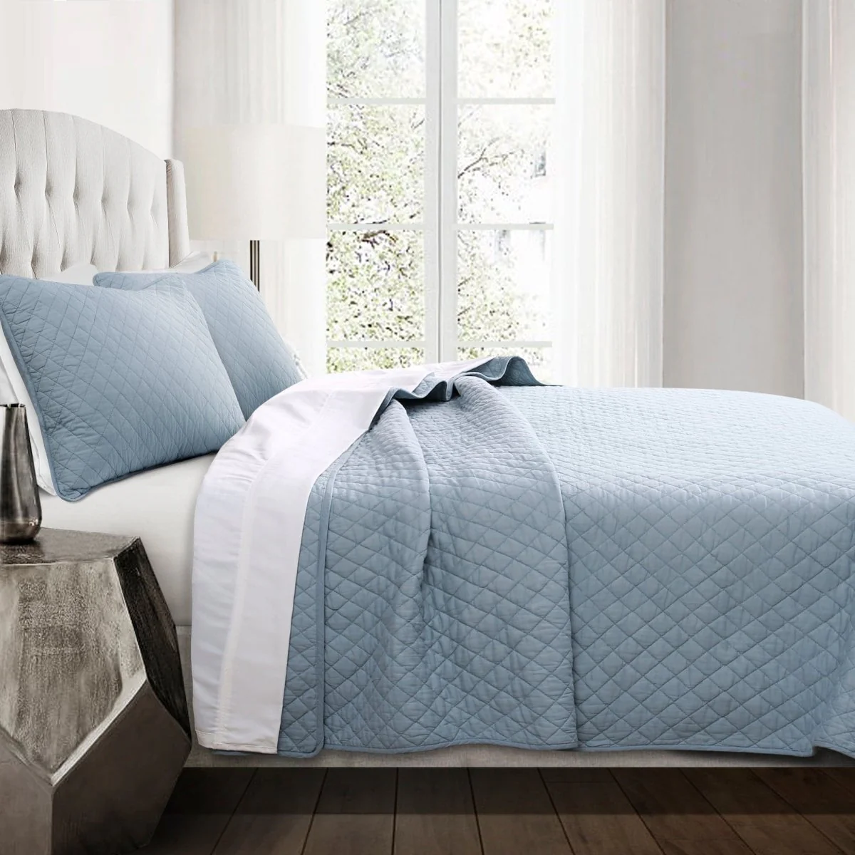 Ava Diamond Oversized Cotton Quilt Set - Image 29