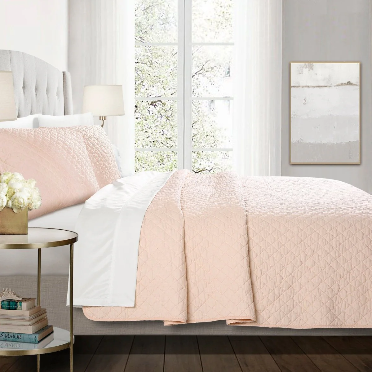 Ava Diamond Oversized Cotton Quilt Set - Image 34