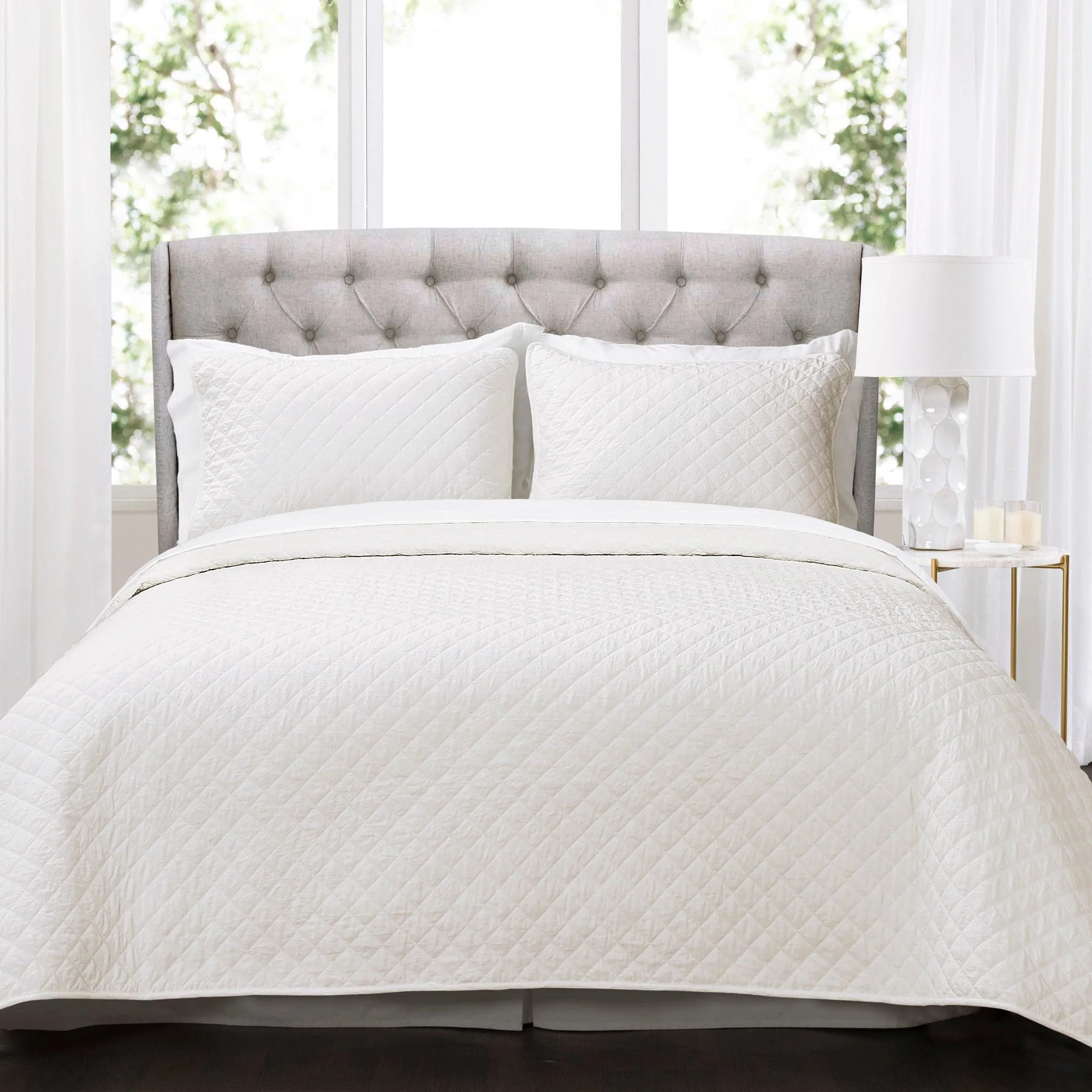 Ava Diamond Oversized Cotton Quilt Set - Image 58