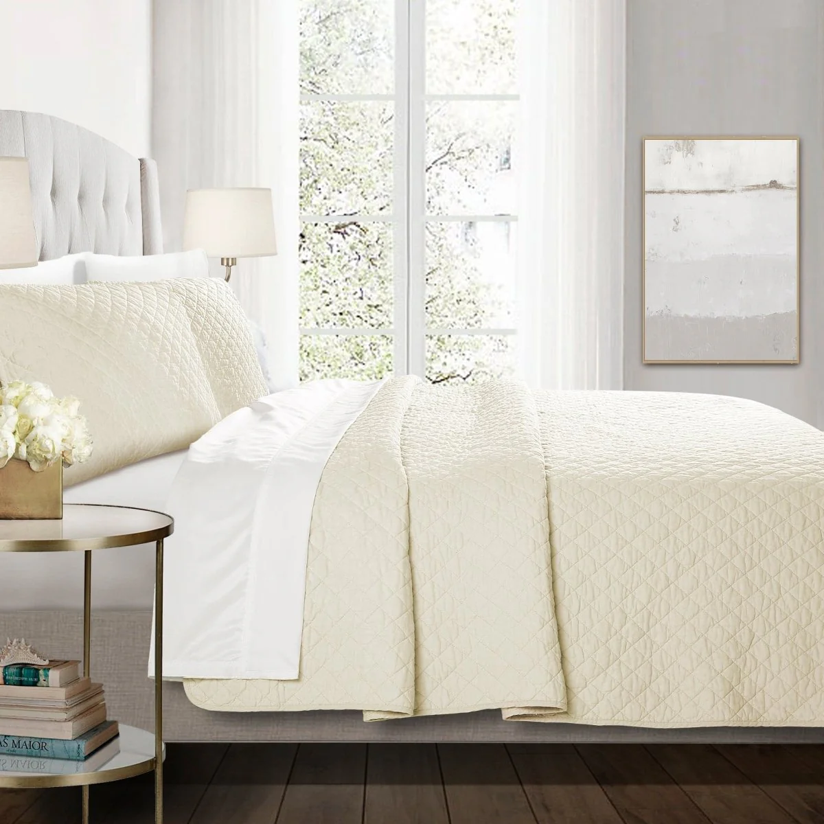 Ava Diamond Oversized Cotton Quilt Set - Image 6