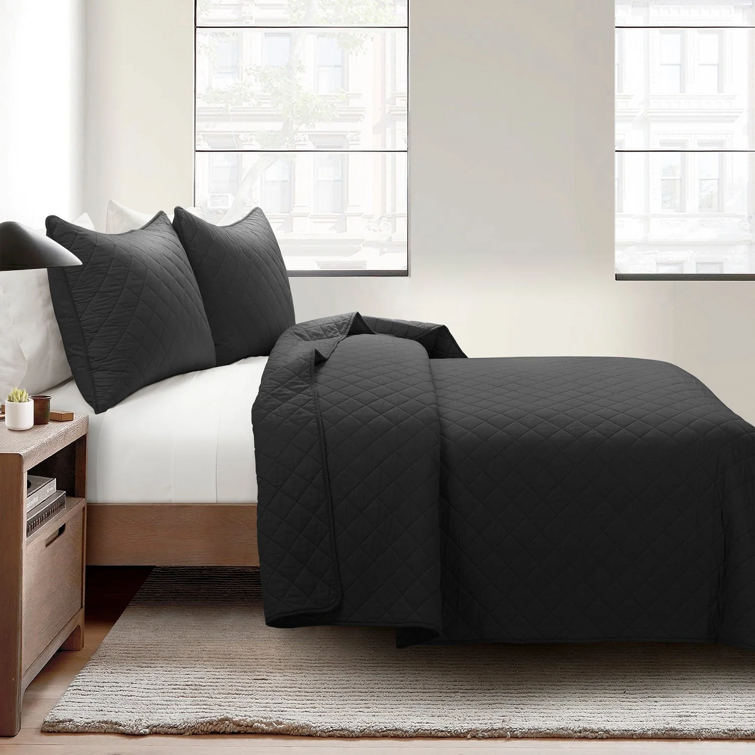 Ava Diamond Oversized Cotton Quilt Set - Image 74