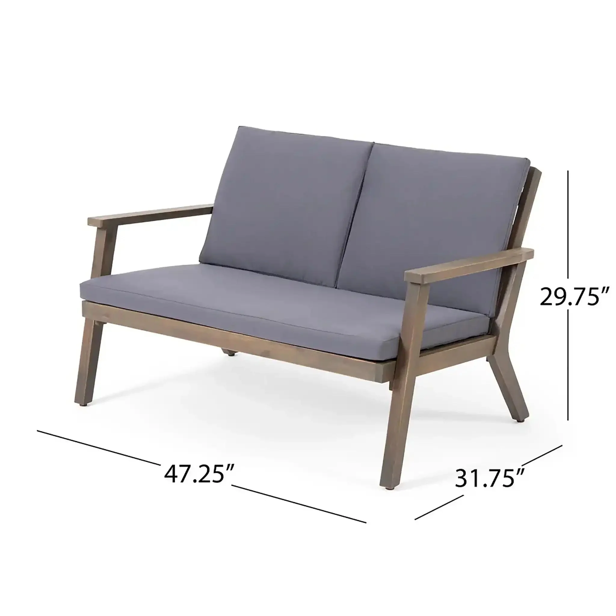 Avacyn - Outdoor Acacia Wood 4 Seater Chat Set With Cushions - Image 3