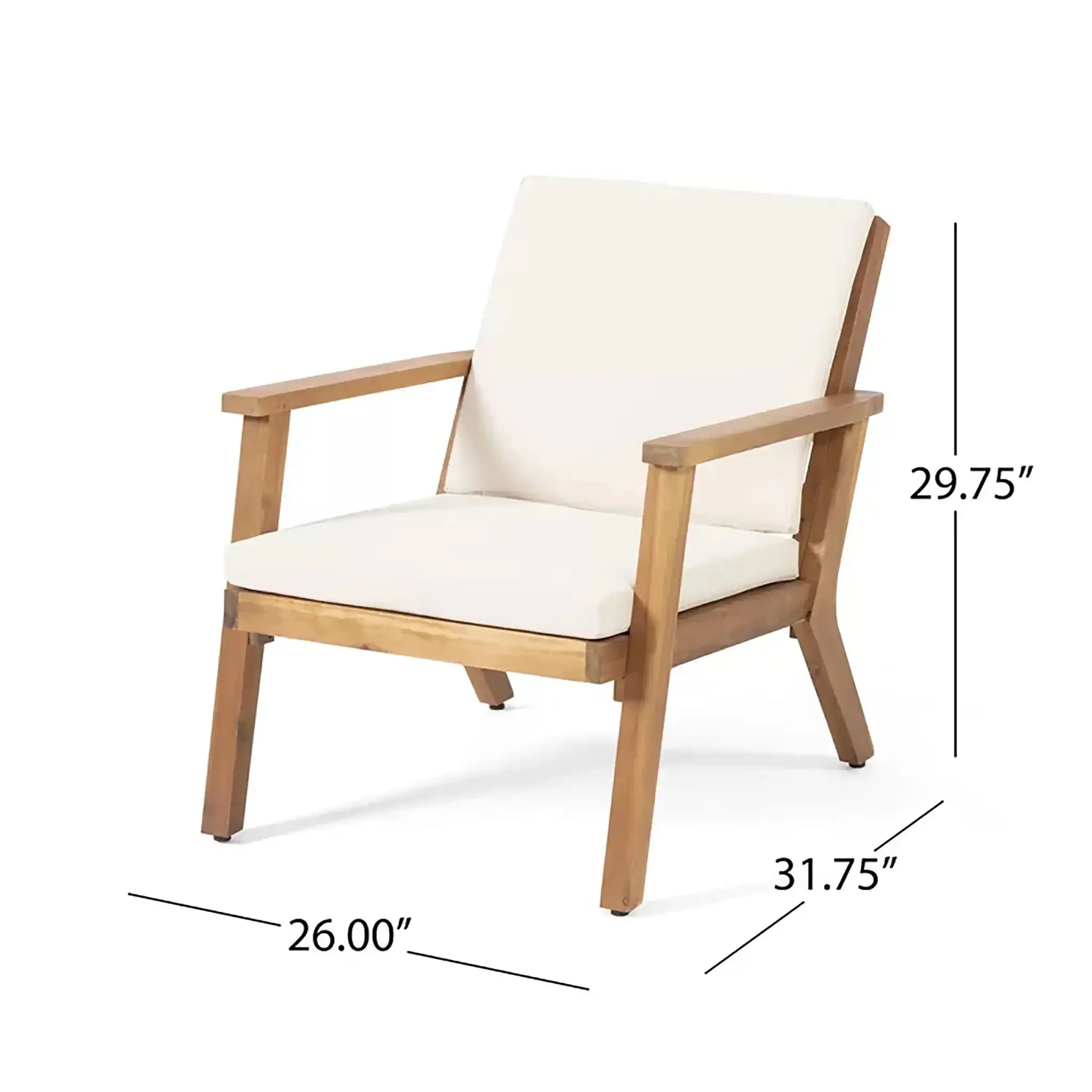 Avacyn - Outdoor Acacia Wood 4 Seater Chat Set With Cushions - Image 8