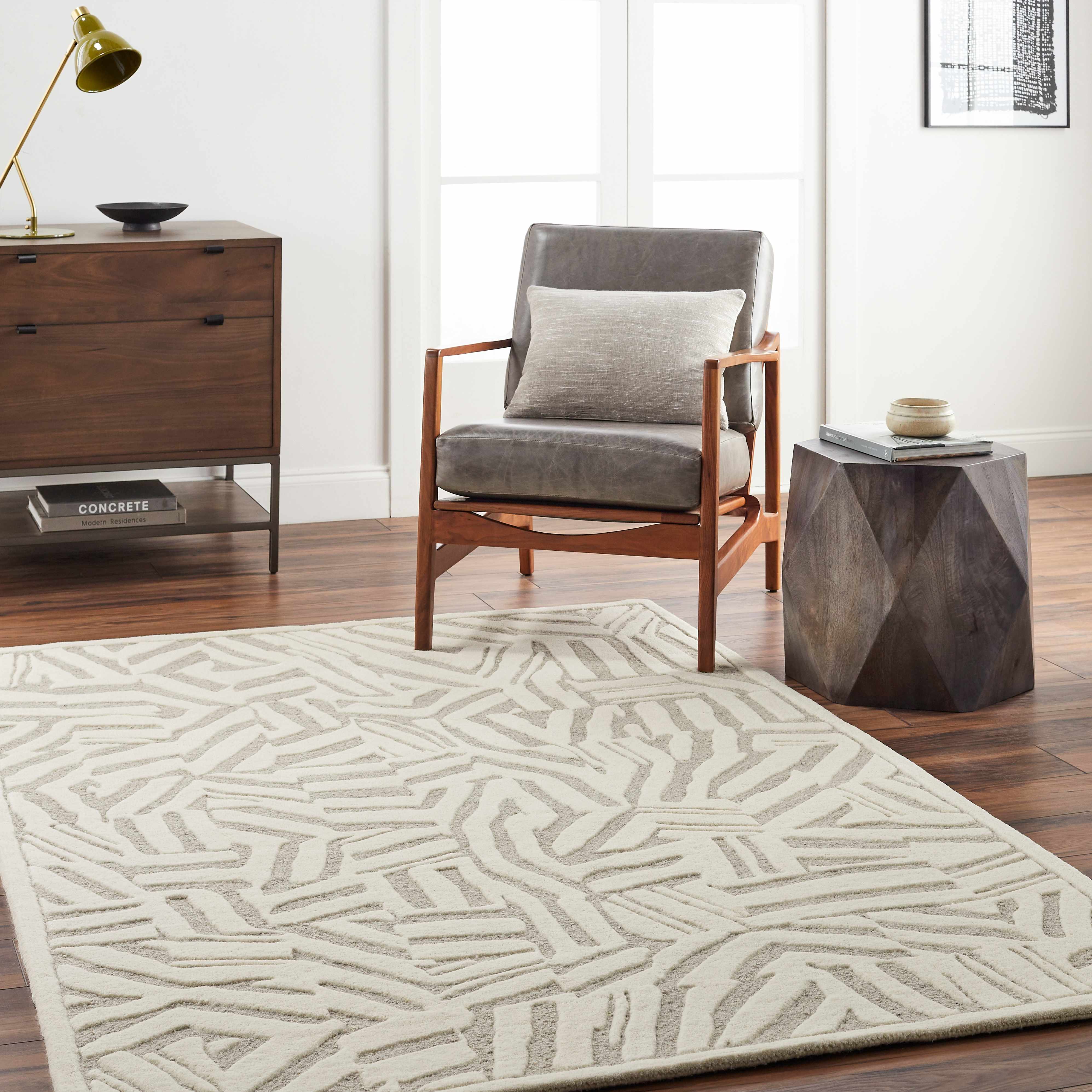 Avian Cream Wool Area Rug - Image 2