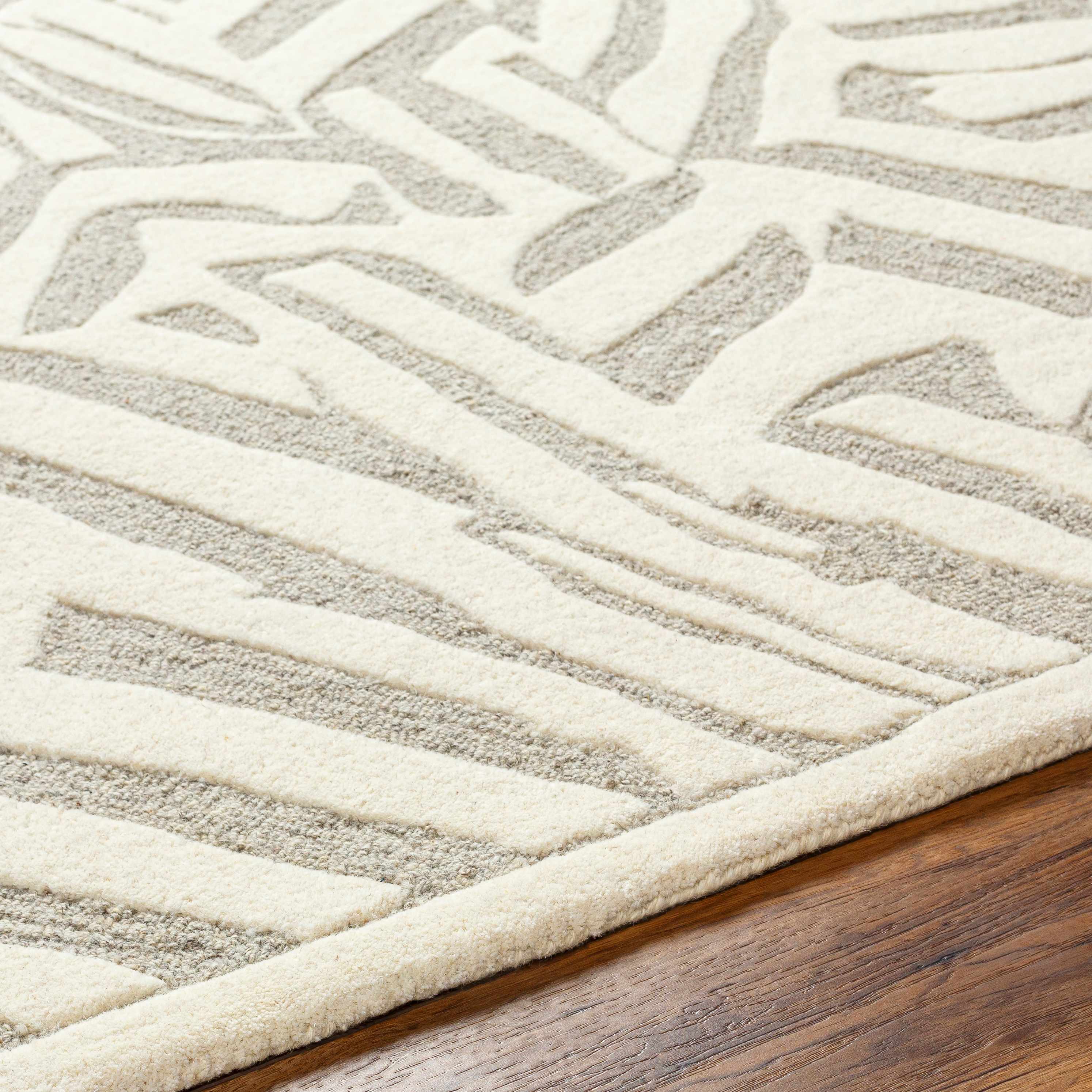 Avian Cream Wool Area Rug - Image 5