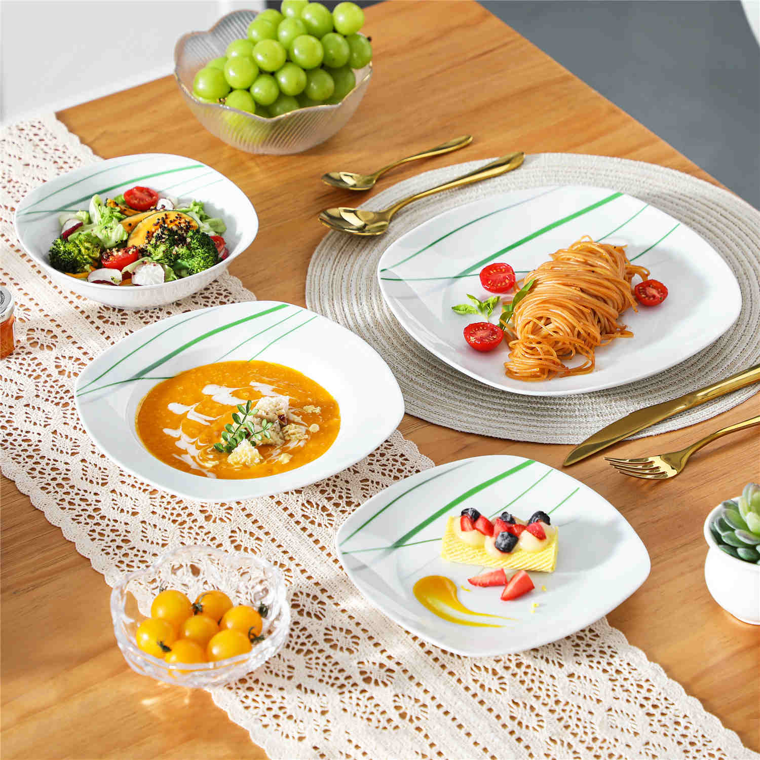 Aviva 24 Piece Dinnerware Set - Image 2