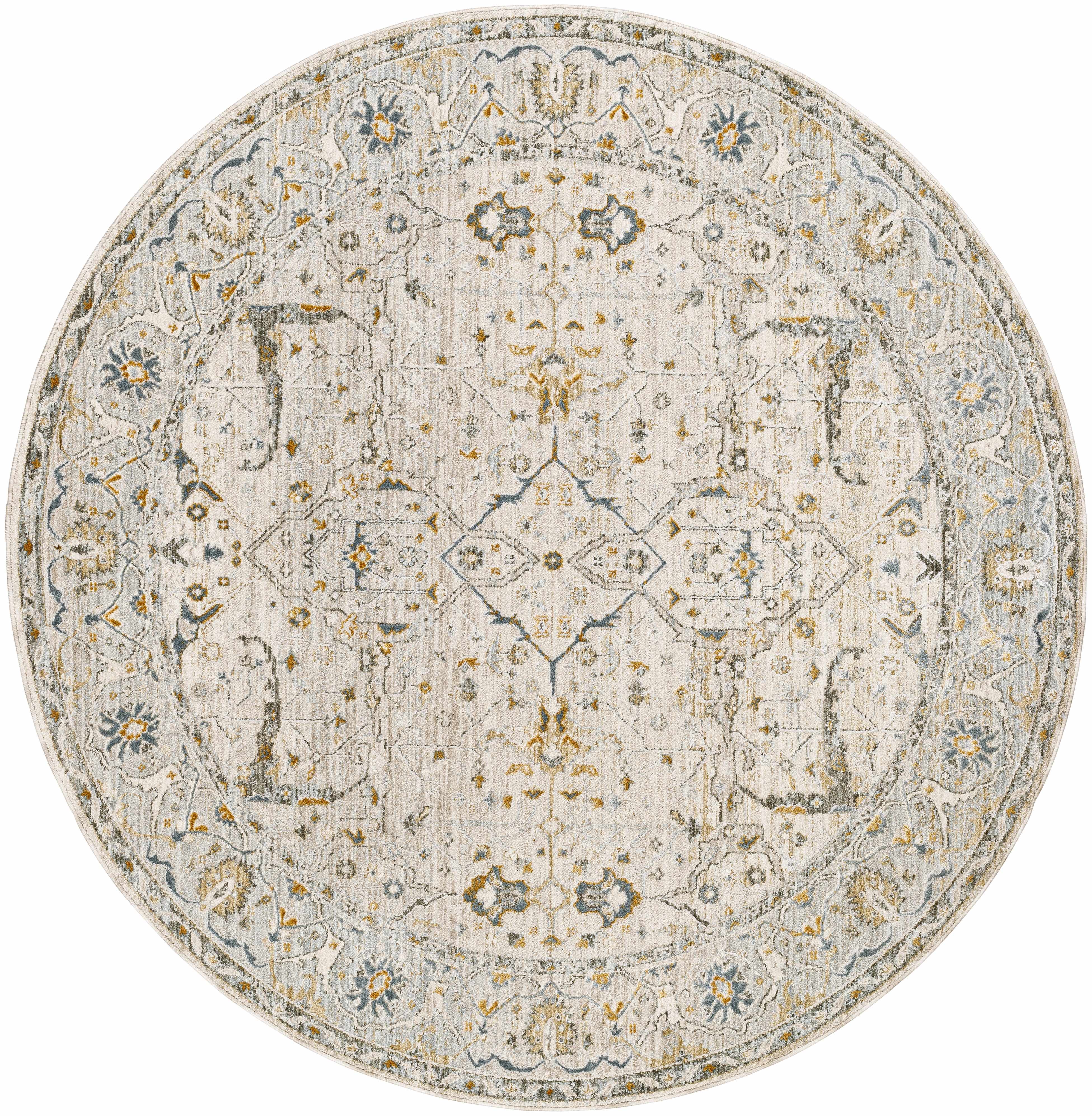 Aviva Off-White Textured Rug with Fringes - Image 10