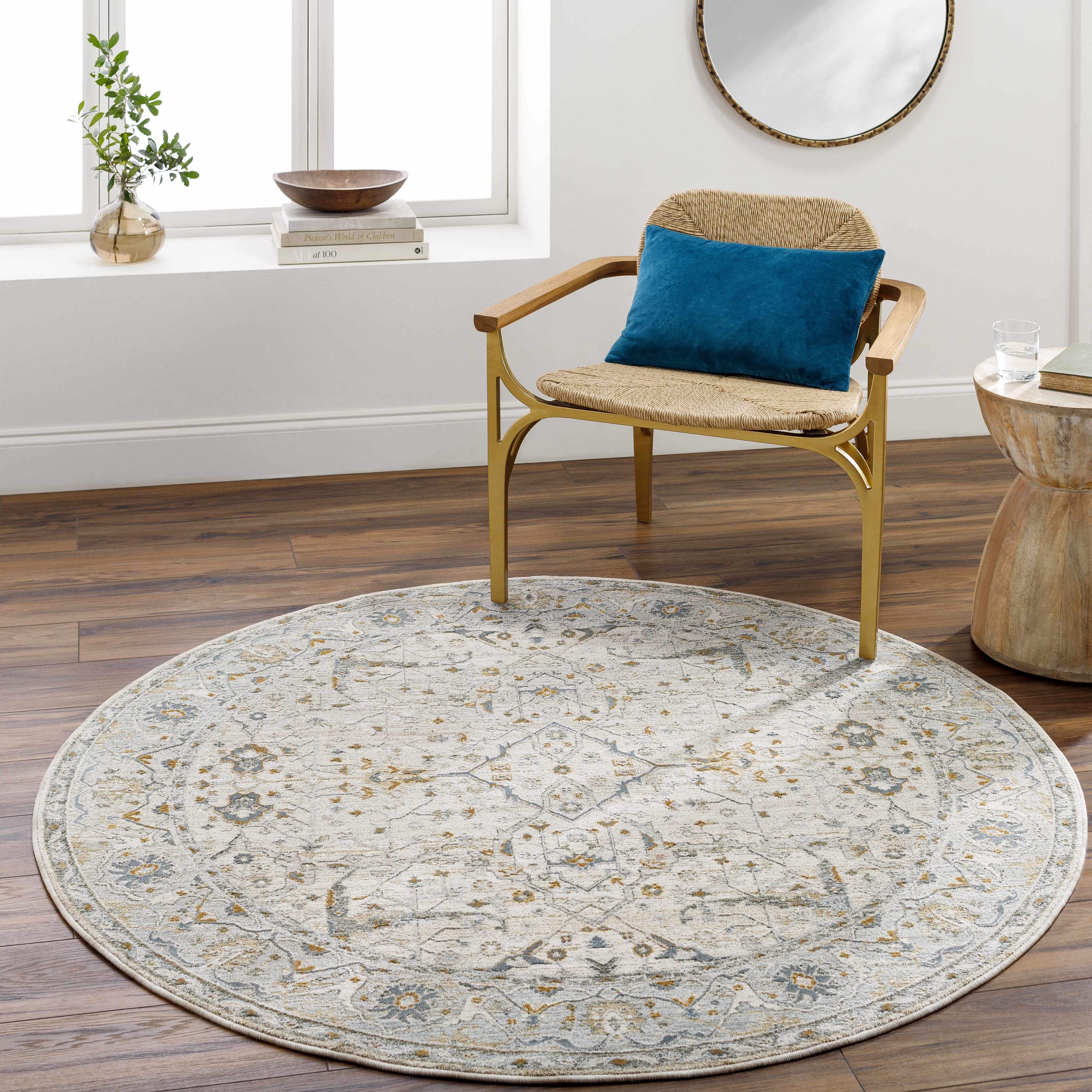 Aviva Off-White Textured Rug with Fringes - Image 11