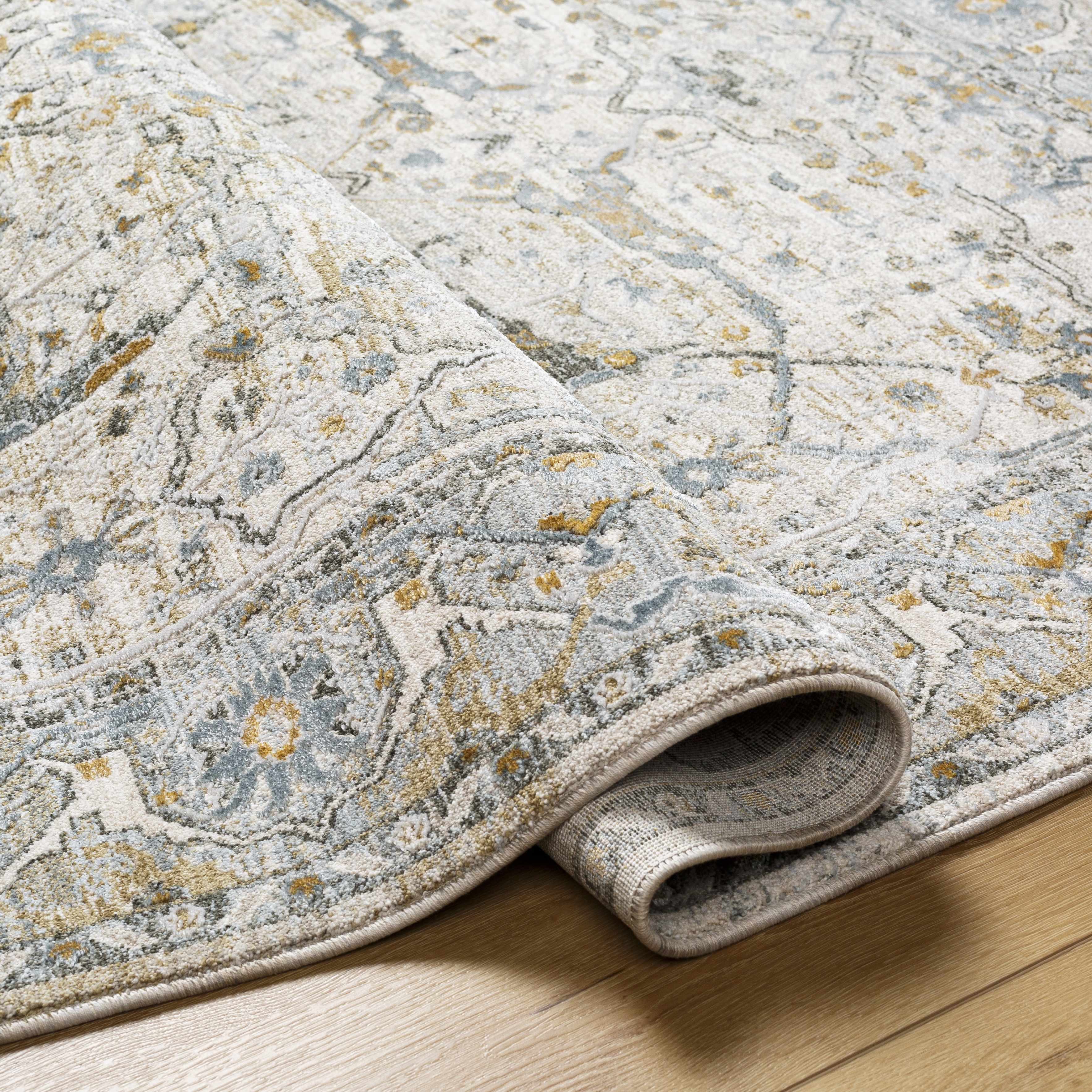 Aviva Off-White Textured Rug with Fringes - Image 14
