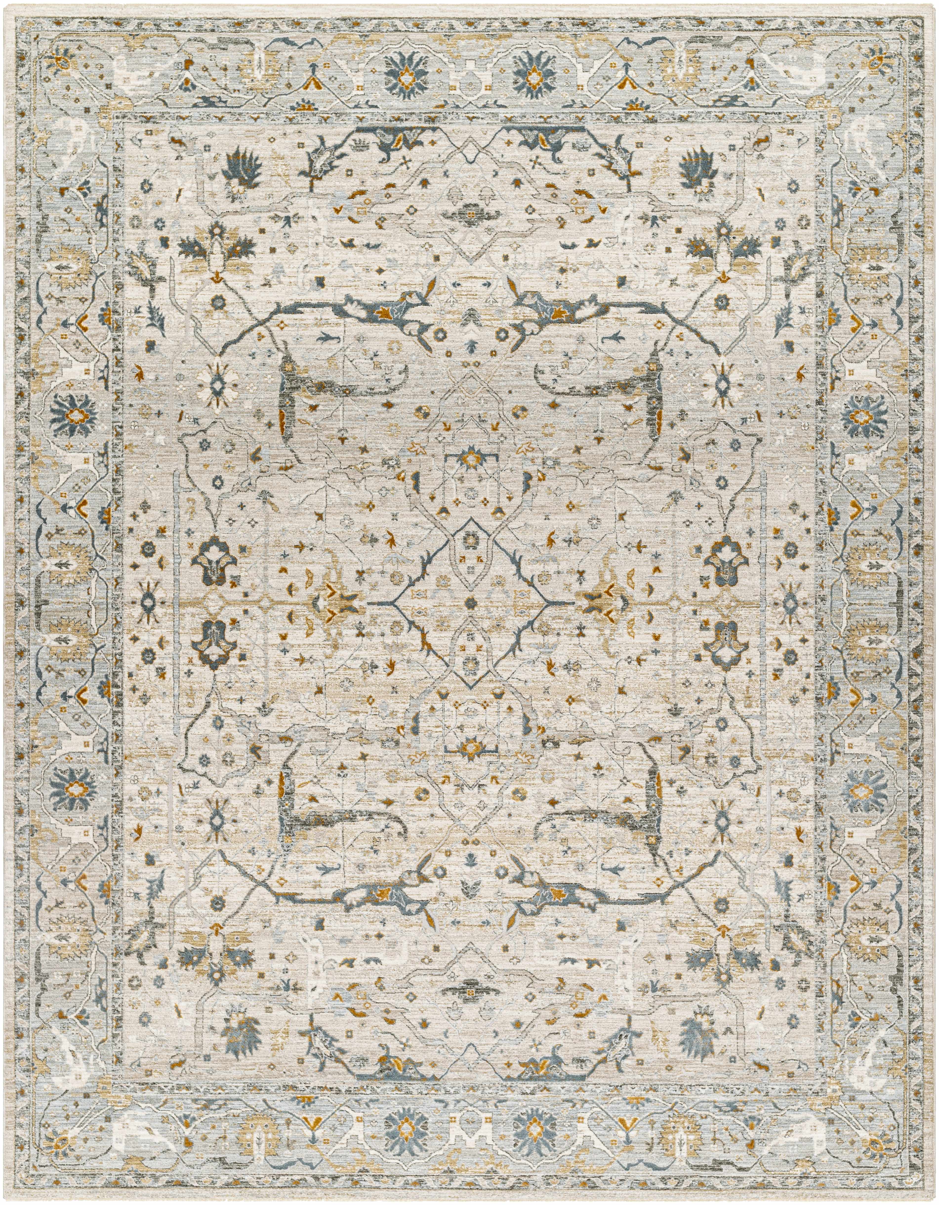 Aviva Off-White Textured Rug with Fringes - Image 9