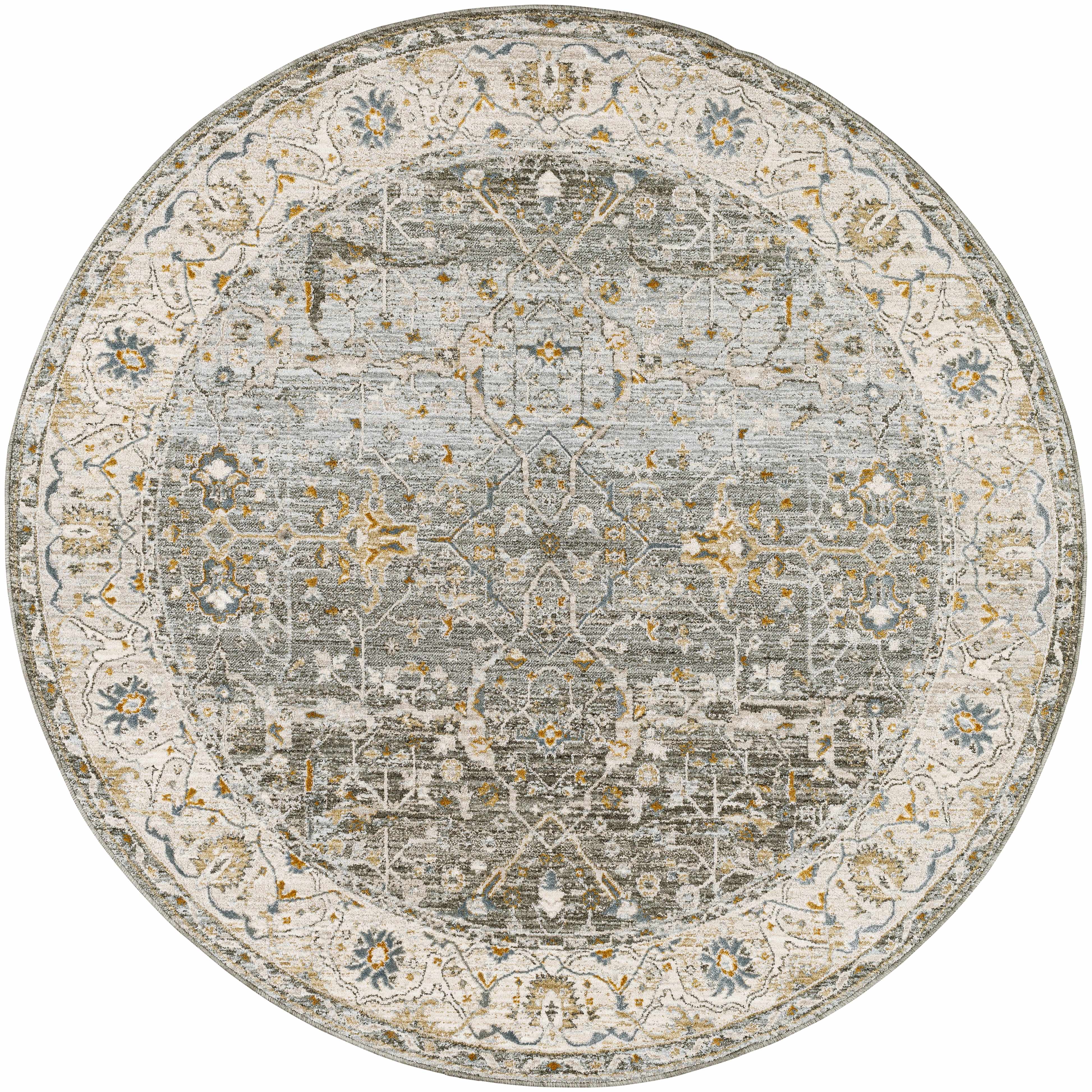 Aviva Teal Textured Rug with Fringes - Image 12